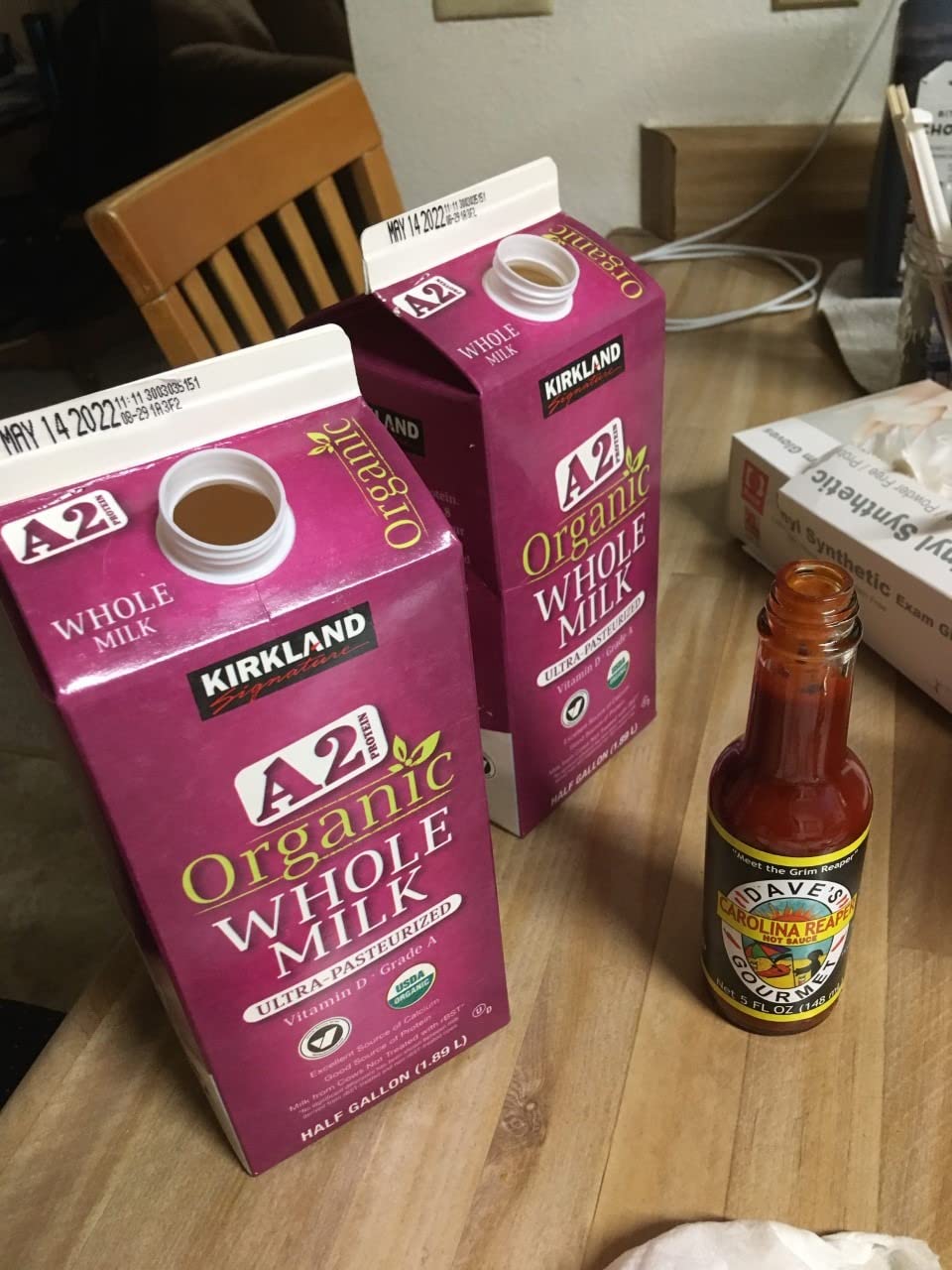 Dave's Gourmet Super Spicy Hot Sauce Variety 3 Pack - Includes Original Insanity, Ghost Pepper Naga Jolokia, and Carolina Reaper - Hot Sauce Set - Spicy Sauce for Burgers, Wings, Tacos - 5oz Bottles customer photo 1