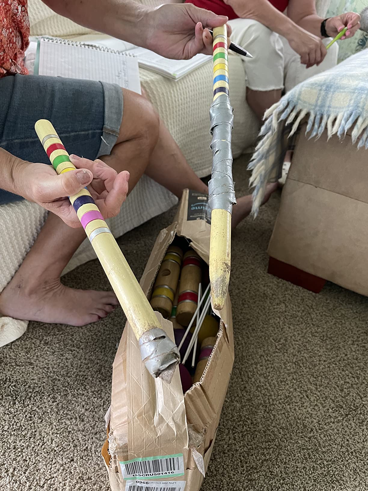 Six Player Croquet Set - 28 in Rubber Wood Mallets with Colored Balls & Sturdy Carrying Bag, Portable Backyard Lawn Party Outdoor Game for Adults & Family customer photo 2