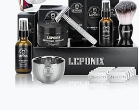 Shaving Kit for Men - The Ultimate Secret Santa Gift Set, Includes Safety Razor, Sandalwood Shaving Cream, Aftershave, Pre Shave Oil, Brush, Bowl & Apron Bib customer photo 1