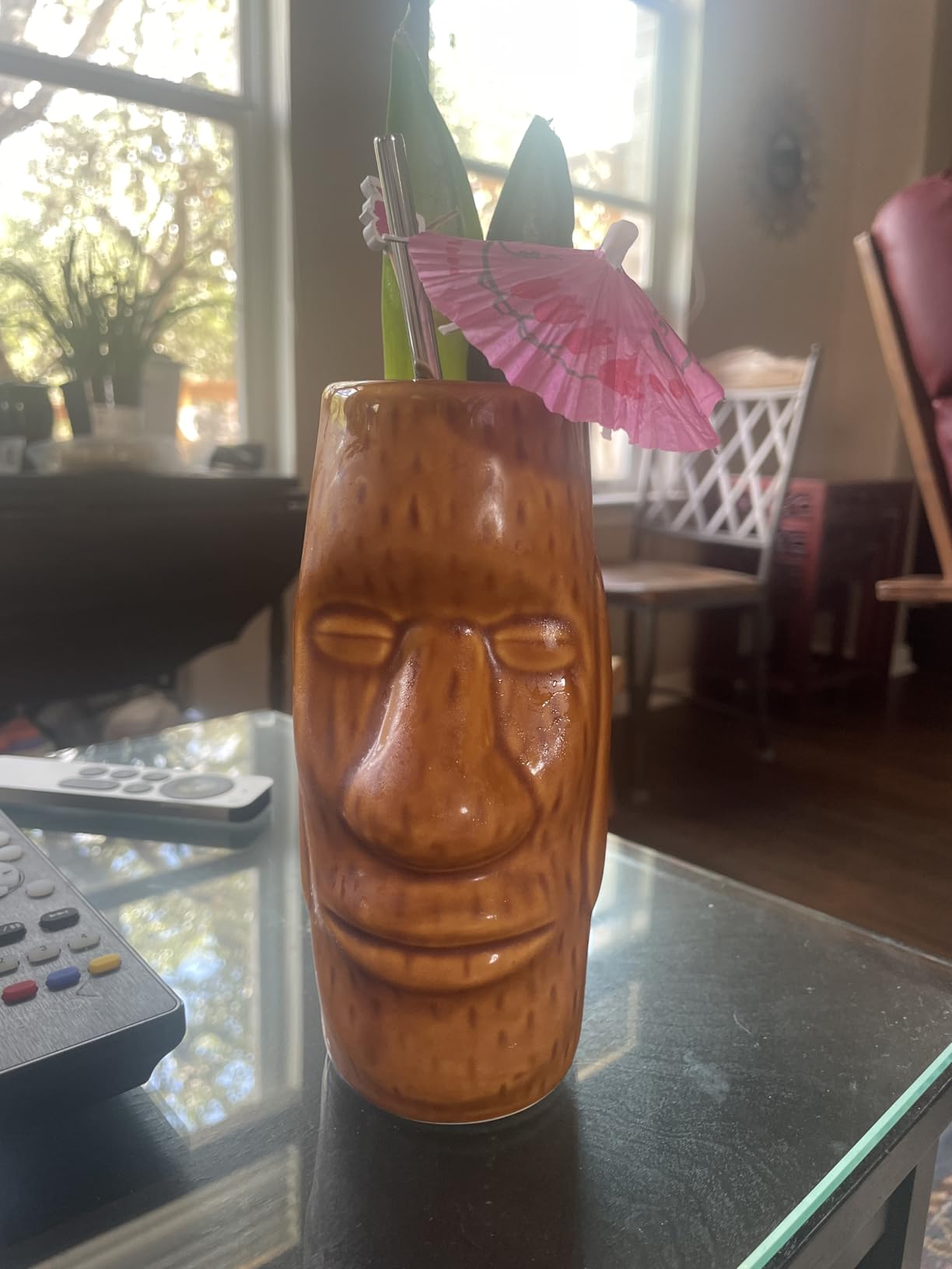 SuproBarware Tiki Mugs Set of 4 - Ceramic Hawaiian Party Mugs Drinkware, Tiki Bar Mugs for Cocktails, Premium Tropical Cups Drinks for Exotic Party customer photo 1