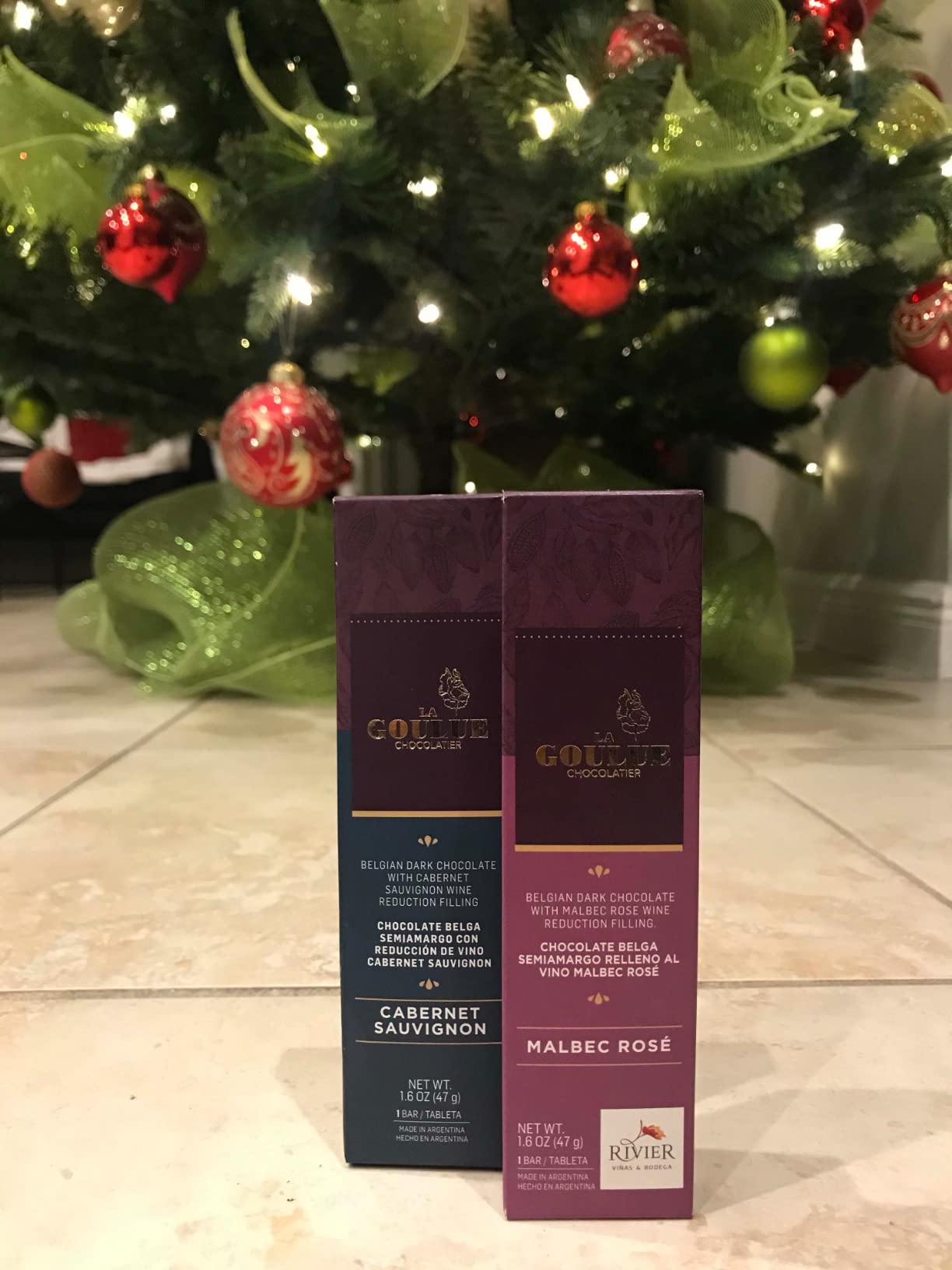 La-Goulue-Chocolatier Gourmet Dark Chocolate Bars - Infused with Wine Varietal, Artisan Belgian Chocolate Selection with Cabernet Sauvignon, Malbec, Torrontes (white) and Rose, Beer and Orange Flavour, 6 Bars, 282 g. customer photo 2