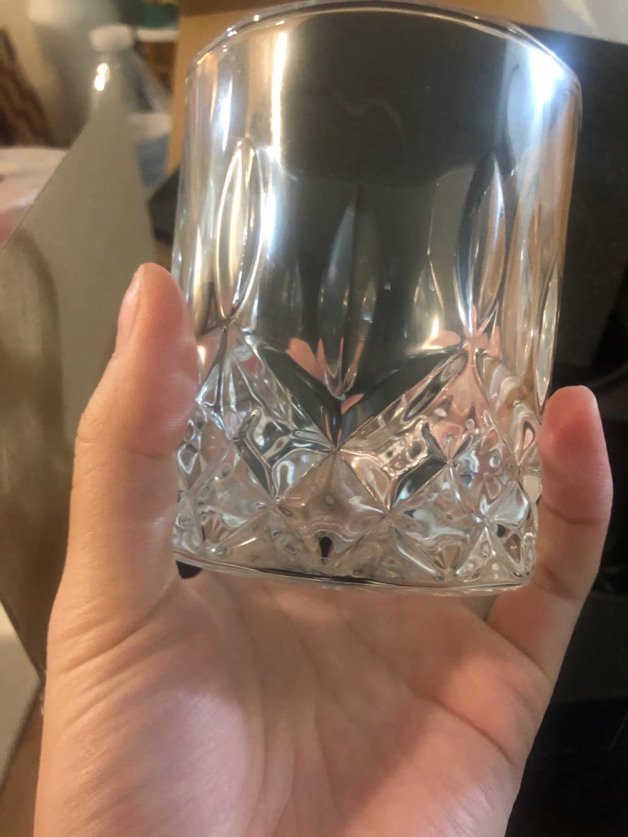 OPAYLY Whiskey Glasses Set of 4, Rocks Glasses, 10 oz Old Fashioned Tumblers for Drinking Scotch Bourbon Whisky Cocktail Cognac Vodka Gin Tequila Rum Liquor Rye Gift for Men Women at Home Bar customer photo 1