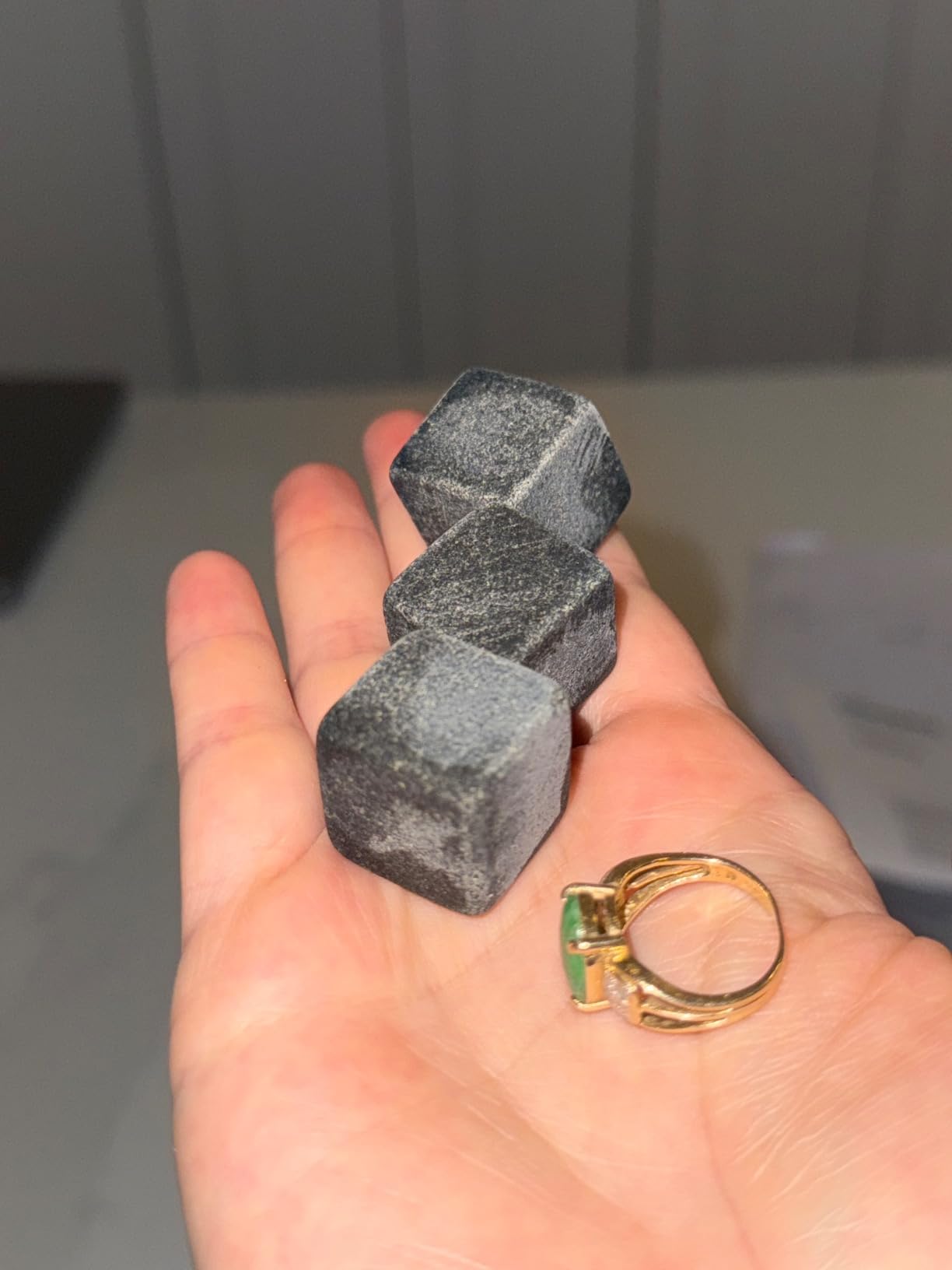 Whiskey Stones Gift Set by Royal Reserve - Artisan Crafted Reusable Chilling Rocks for Scotch - Stocking Stuffer for Men - Bourbon Gifts for Husband Dad Boyfriend Guy customer photo 1
