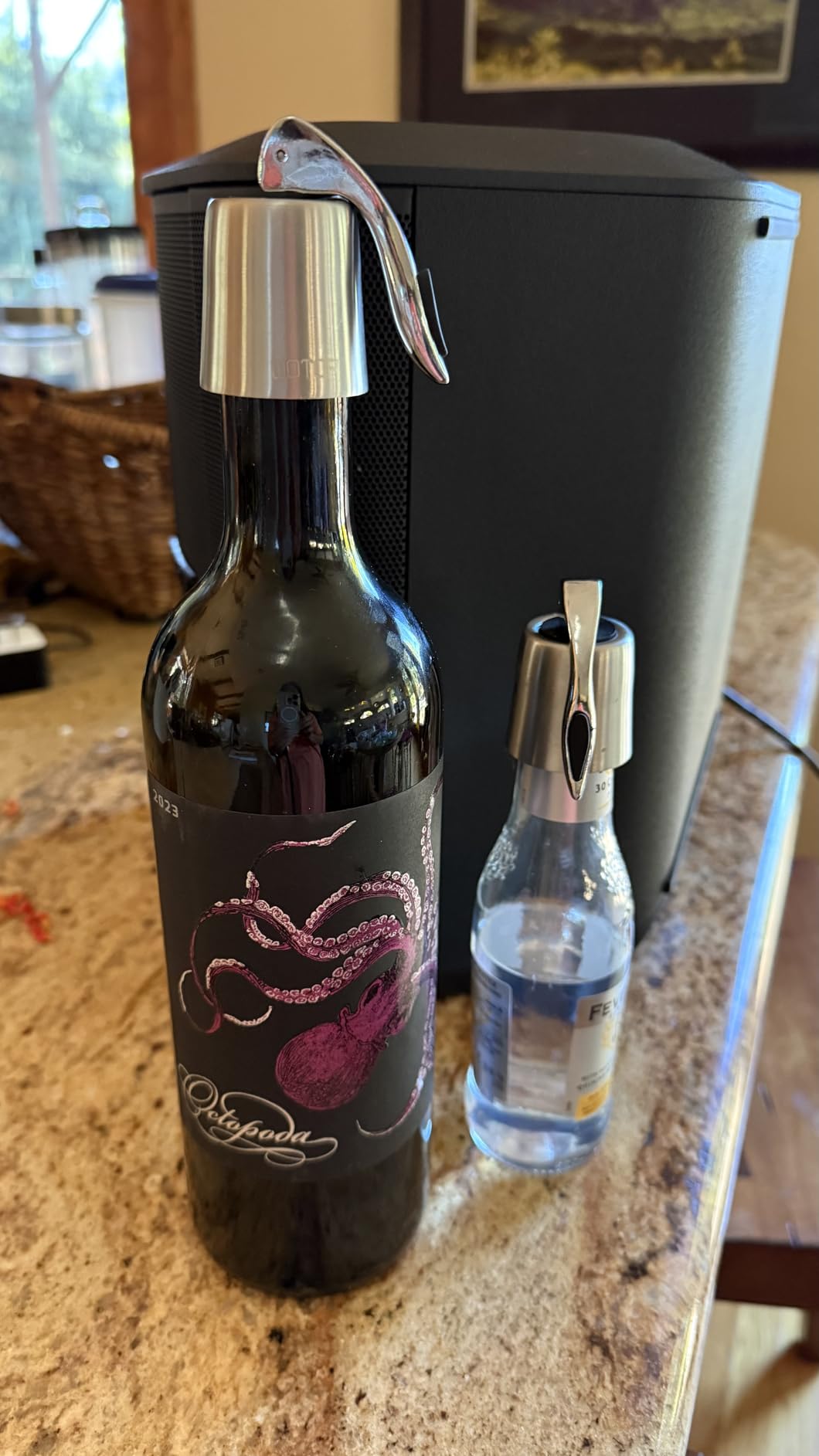 WOTOR Stainless Steel Wine Bottle Stoppers with Silicone - Reusable Wine Saver and Decorative Bottle Sealer, Leakproof, Keep Fresh, Silver, 2 Pack customer photo 2