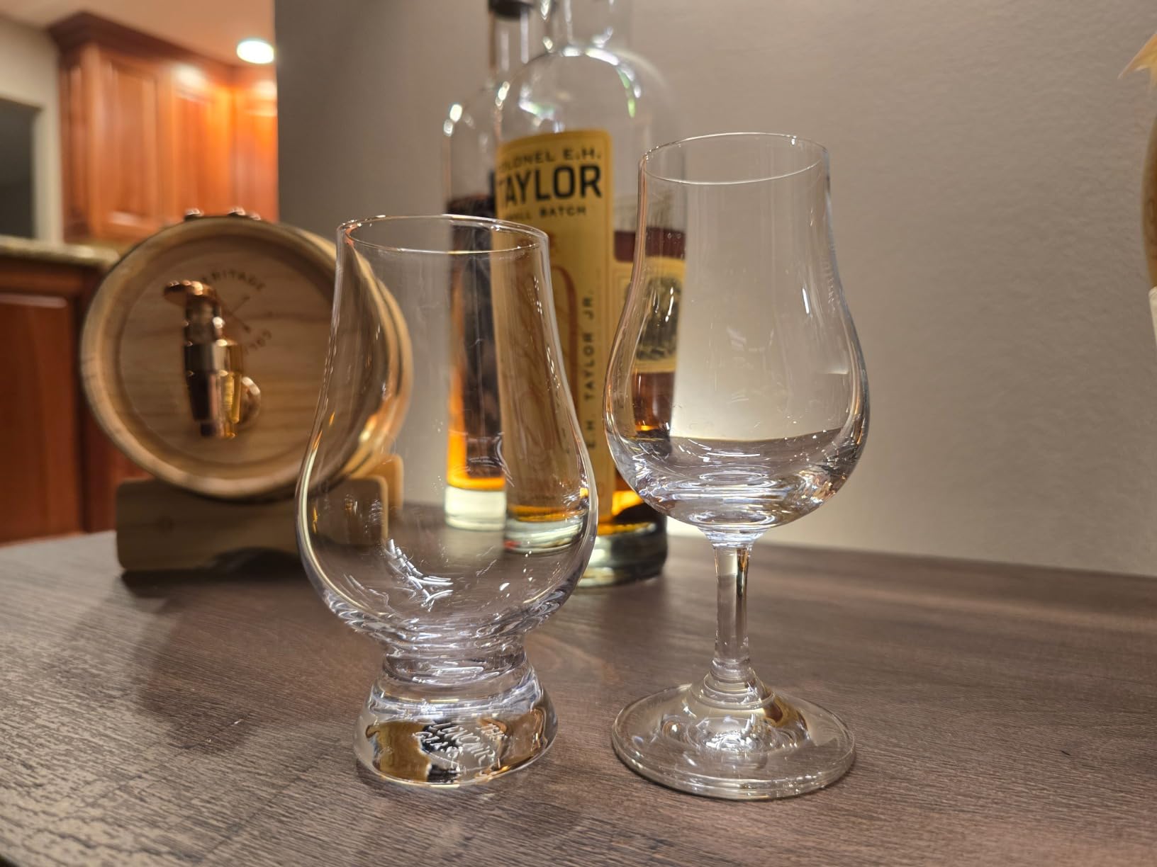 Whiskey, Scotch, Bourbon Tasting Glasses | Set of 4 Crystal Snifters | Professional 4 oz Tulip Shaped Nosing Copitas with Short Stem customer photo 2