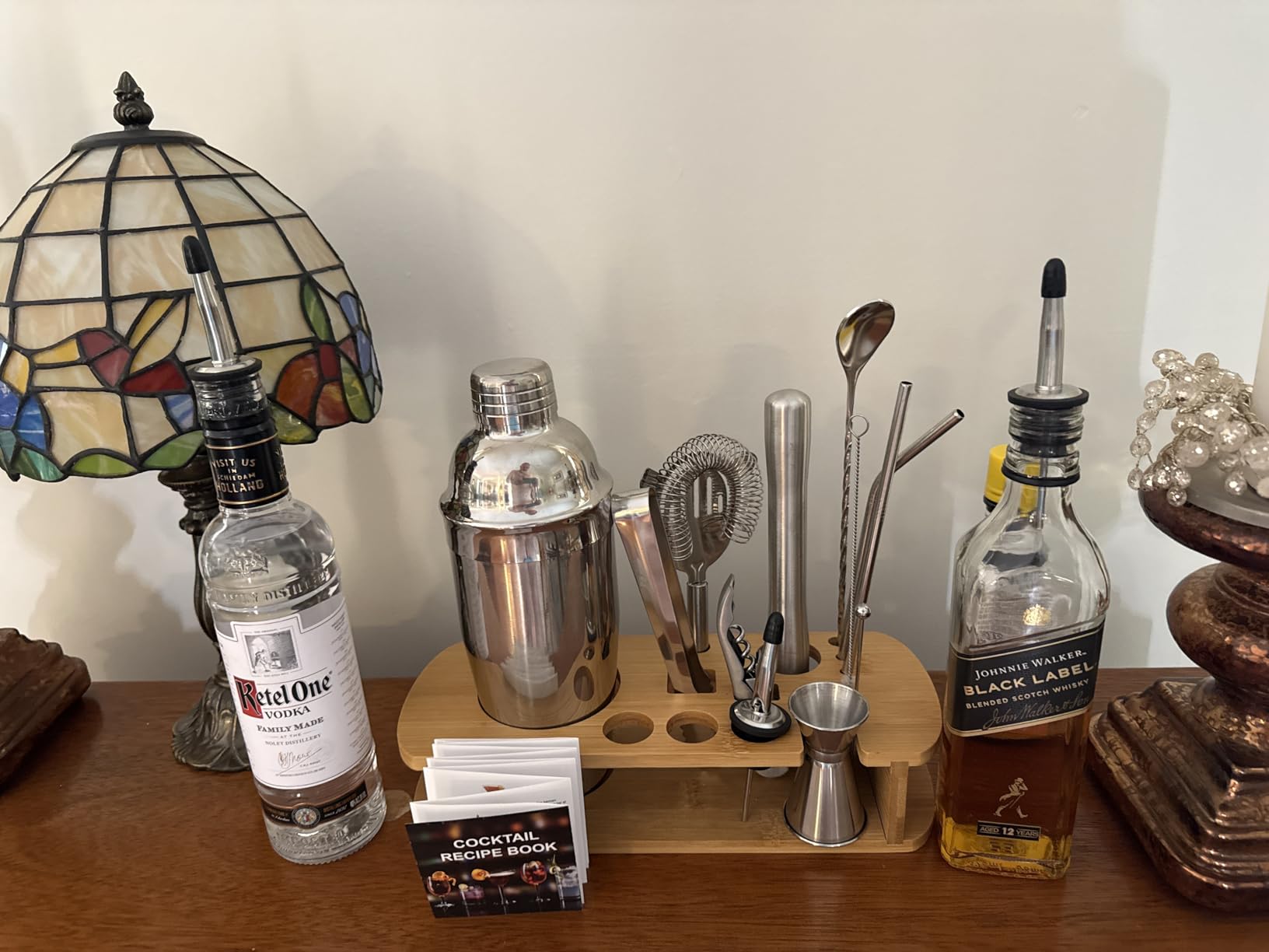 FineDine 10-Piece Cocktail Shaker Set with Travel Bag - Stainless Steel Shaker Set Bartender Kit - Mixology Bartender Kit - Strainer, Muddler, Jigger, Bar Spoon, Bottle Opener, Pour Spouts - Bar Set customer photo 1