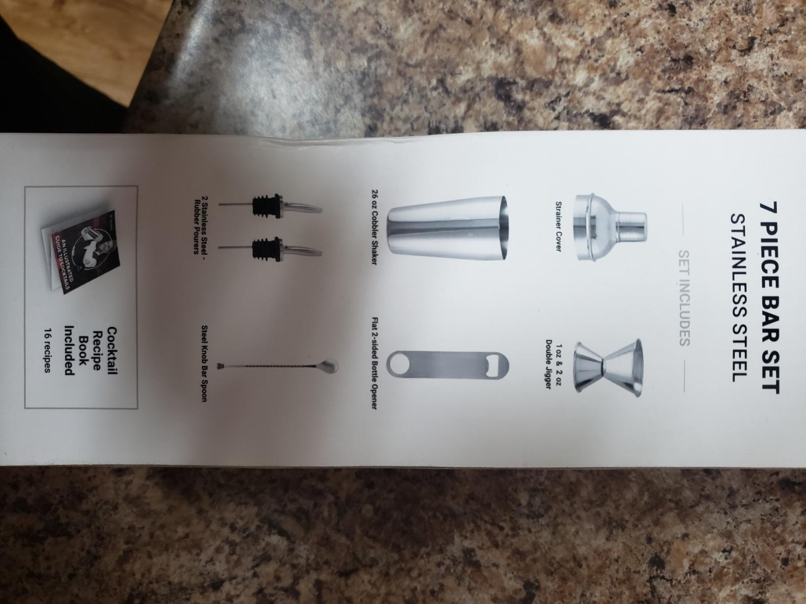 FineDine 10-Piece Cocktail Shaker Set with Travel Bag - Stainless Steel Shaker Set Bartender Kit - Mixology Bartender Kit - Strainer, Muddler, Jigger, Bar Spoon, Bottle Opener, Pour Spouts - Bar Set customer photo 2