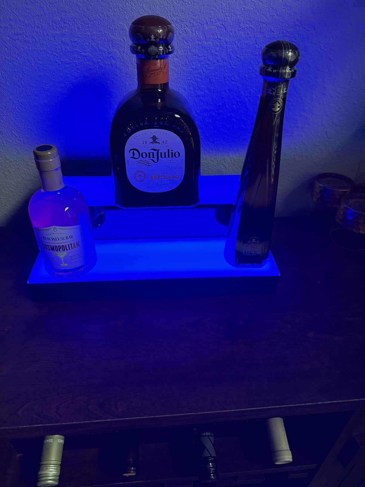 Boss Premium BarUSA LED Lighted Bar Shelf Display Liquor Bottle Alcohol Whiskey Shelves Rack Stand Tray Units for Home Bar Living Room Accessories and Decor - Designed in USA (3-Step, 16 Inch) customer photo 2