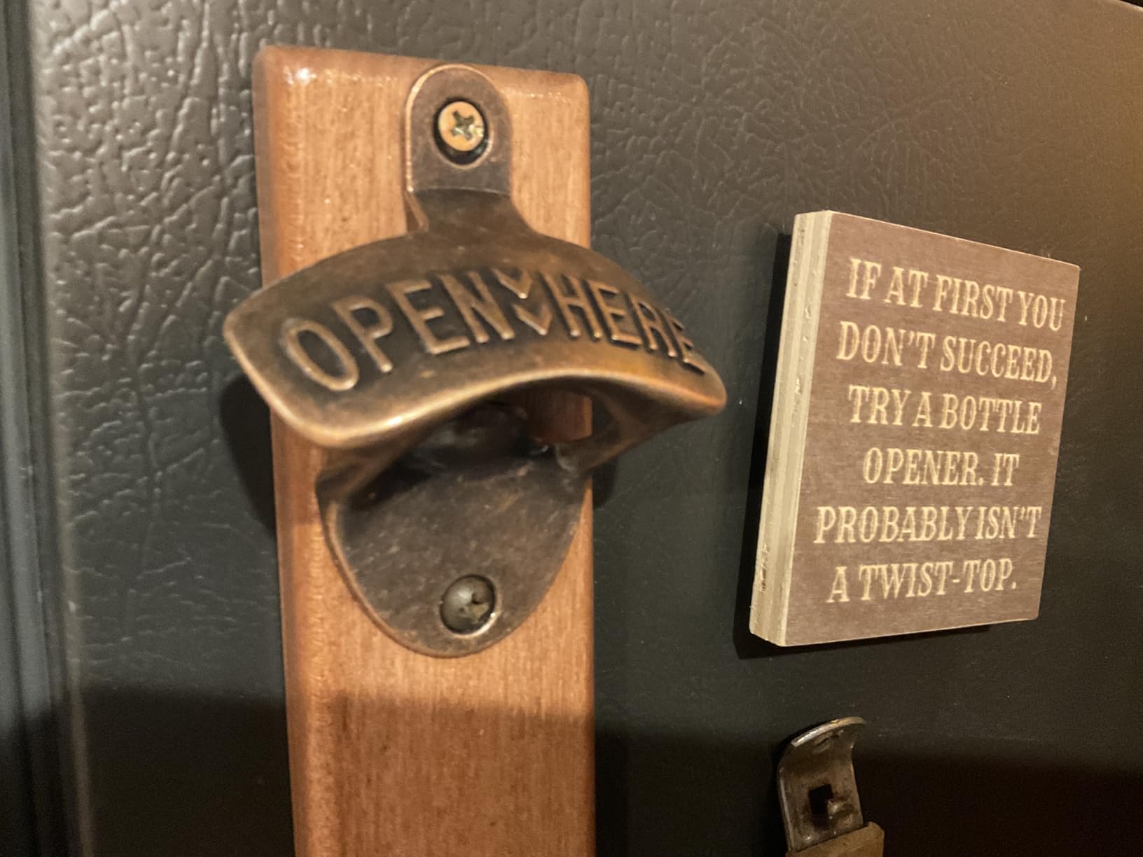 Beer Bottle Openers Cast Iron Wall Mounted Bottle Opener (Set of 2 With Screws) customer photo 2