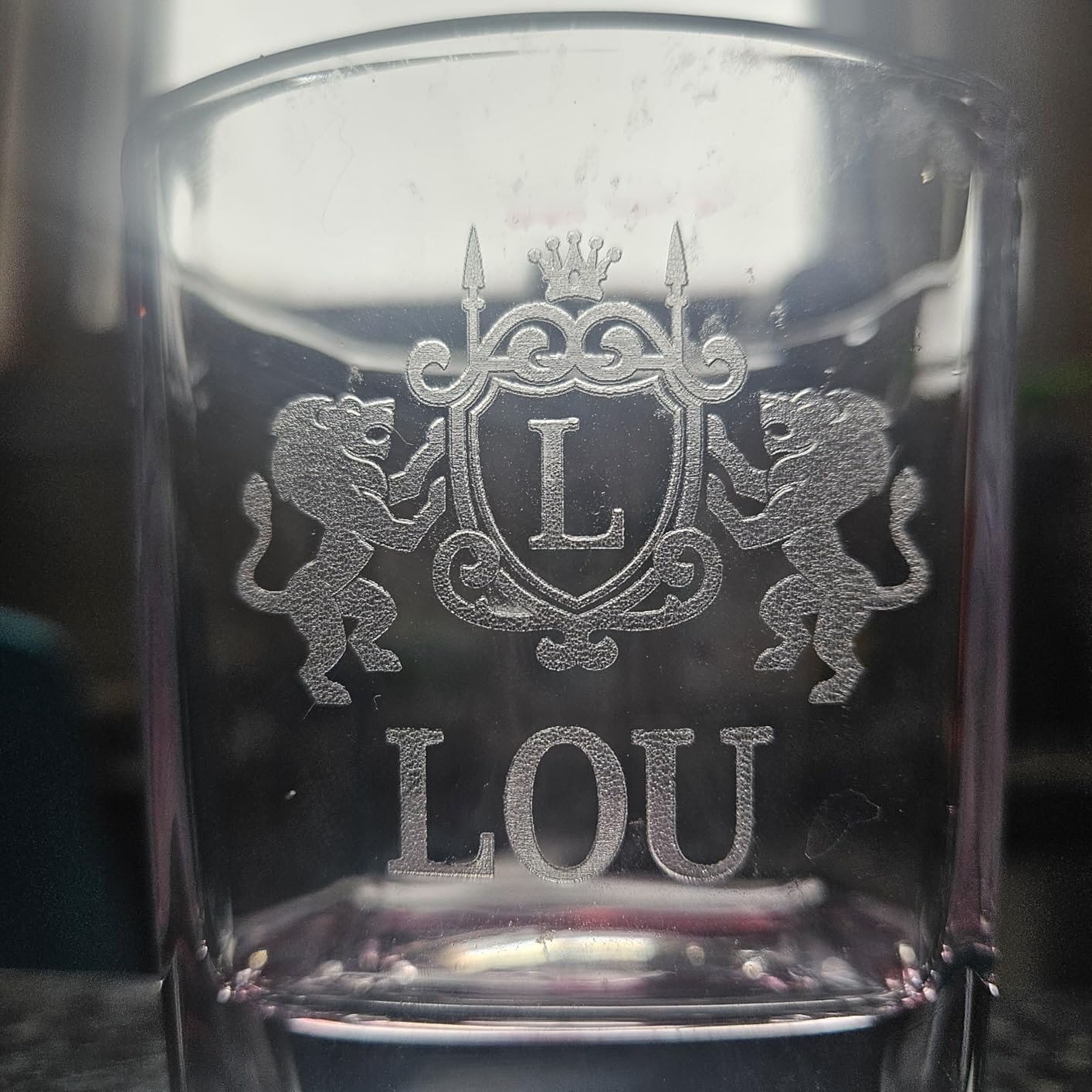 Amazing Items Set of 4 - Whiskey Gifts for Men, Personalized Whiskey Glasses w/Name & Initial - 9 Designs - 9 oz, Limited Edition Monogrammed Rocks Glasses, Dad Gifts customer photo 1