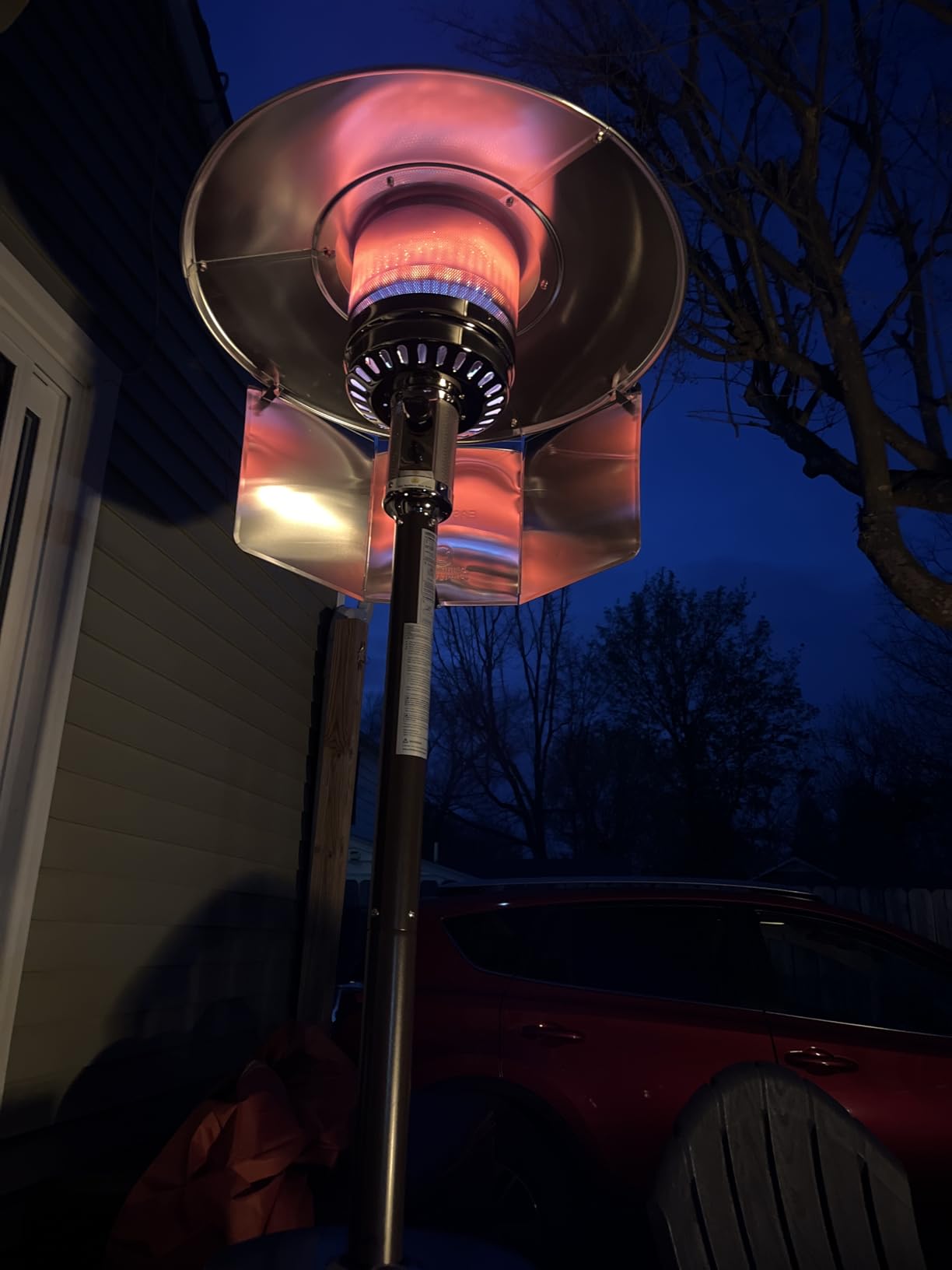 EAST OAK 50,000 BTU Patio Heater with Sand Box, Table Design, Pinecone Finish customer photo 1