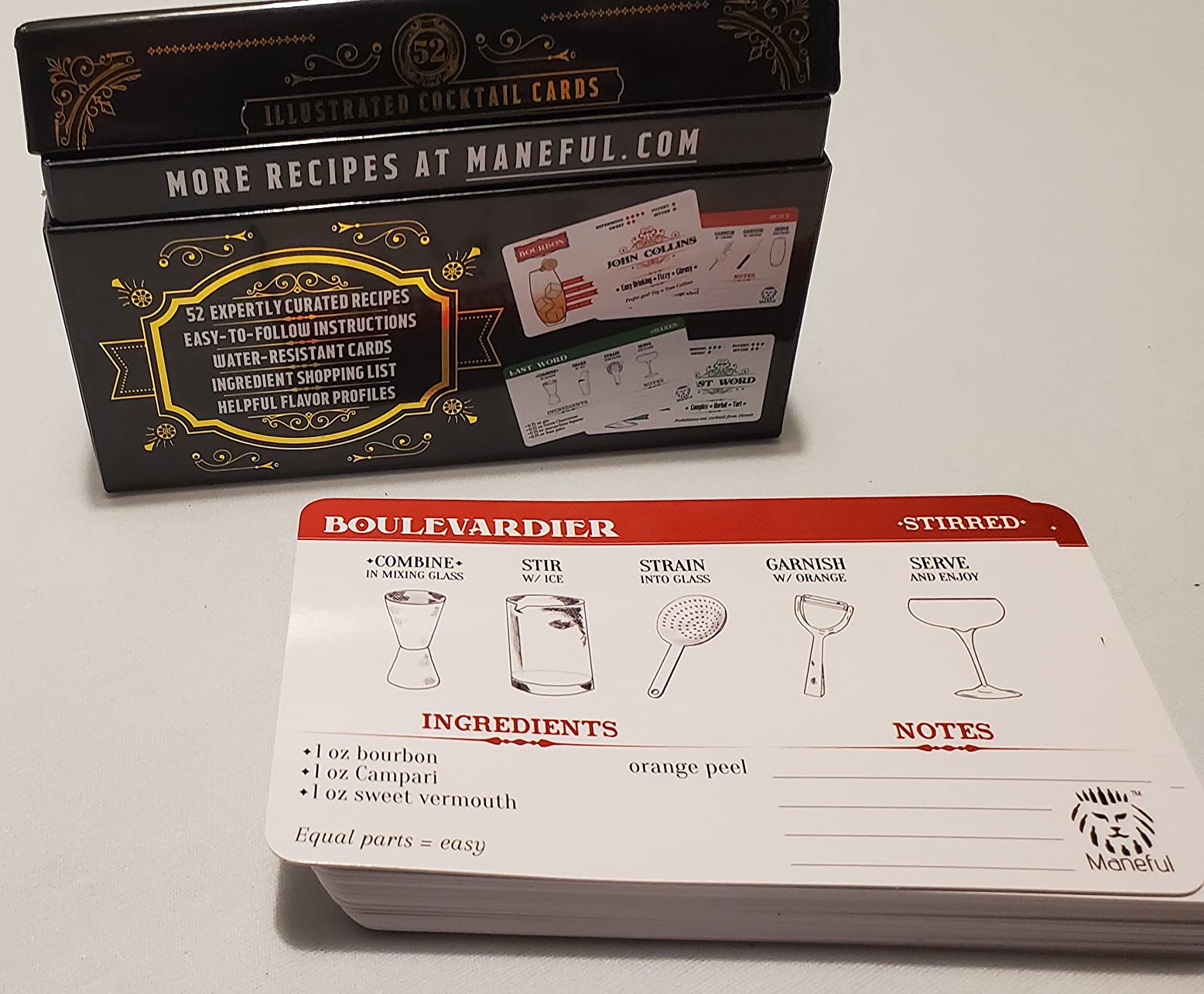 Cocktail Recipe Cards | Fundamental Cocktails for the Home Bartender customer photo 2