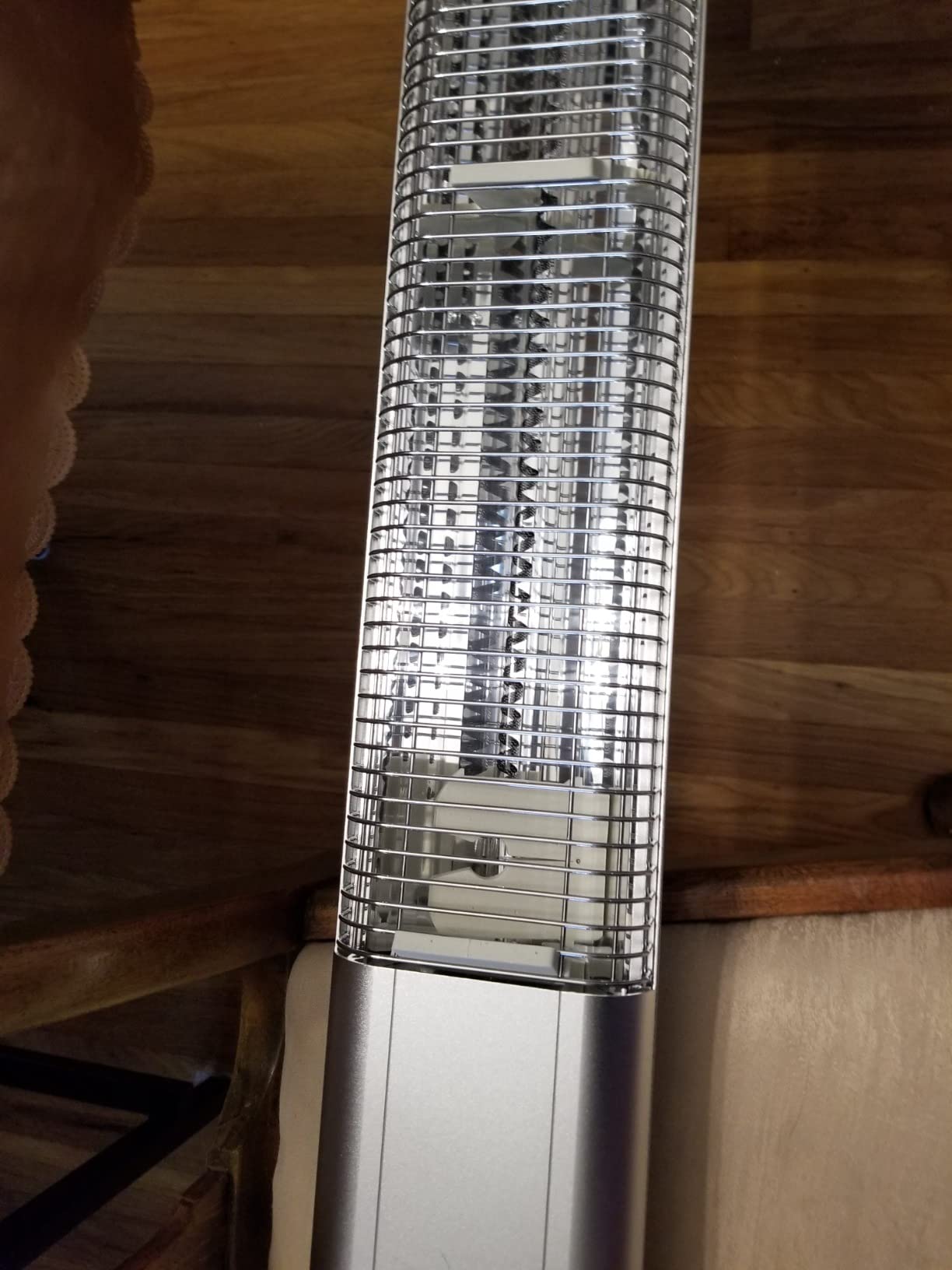 SereneLife Infrared Patio Heater, Electric Patio Heater with Remote Control, 1500W, Indoor/Outdoor Heaters for Patio, Restaurant, Backyard, Garage, Decks (Silver) customer photo 1