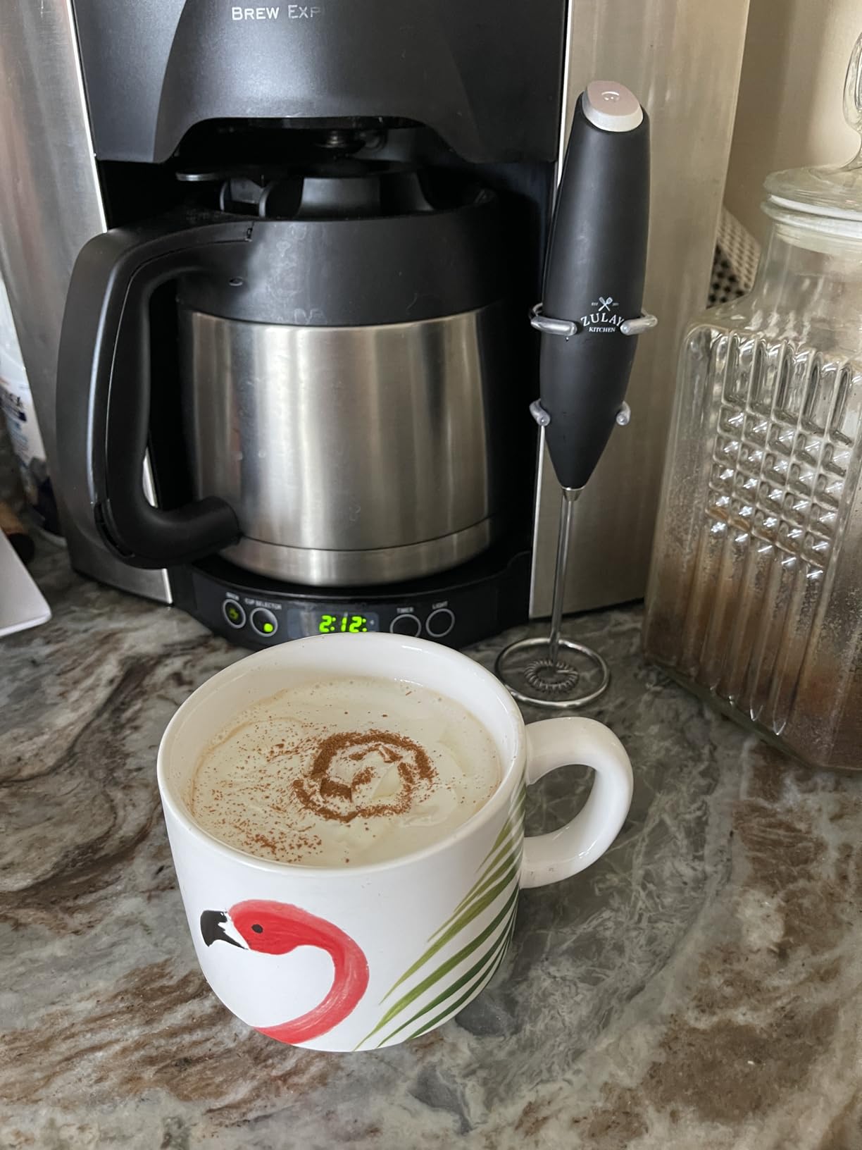 Zulay Kitchen Powerful Milk Frother Wand With Duracell Batteries - Ultra Fast Handheld Drink Mixer - Electric Whisk Foam Maker for Coffee, Lattes, Cappuccino & Matcha - Z1 Motor - Black customer photo 1