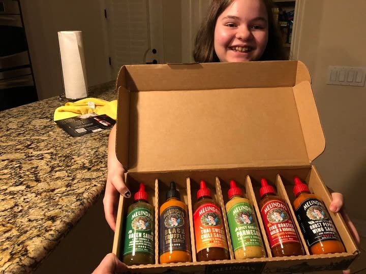Melinda's - A Taste of Melinda's Collection - Craft Pepper Sauce and Condiment Gift Set - Includes Black Truffle, Thai Sweet Chili, Roasted Garlic & Habanero, Ghost Pepper, Spicy Polynesian - 12 oz, 6 Pack customer photo 1