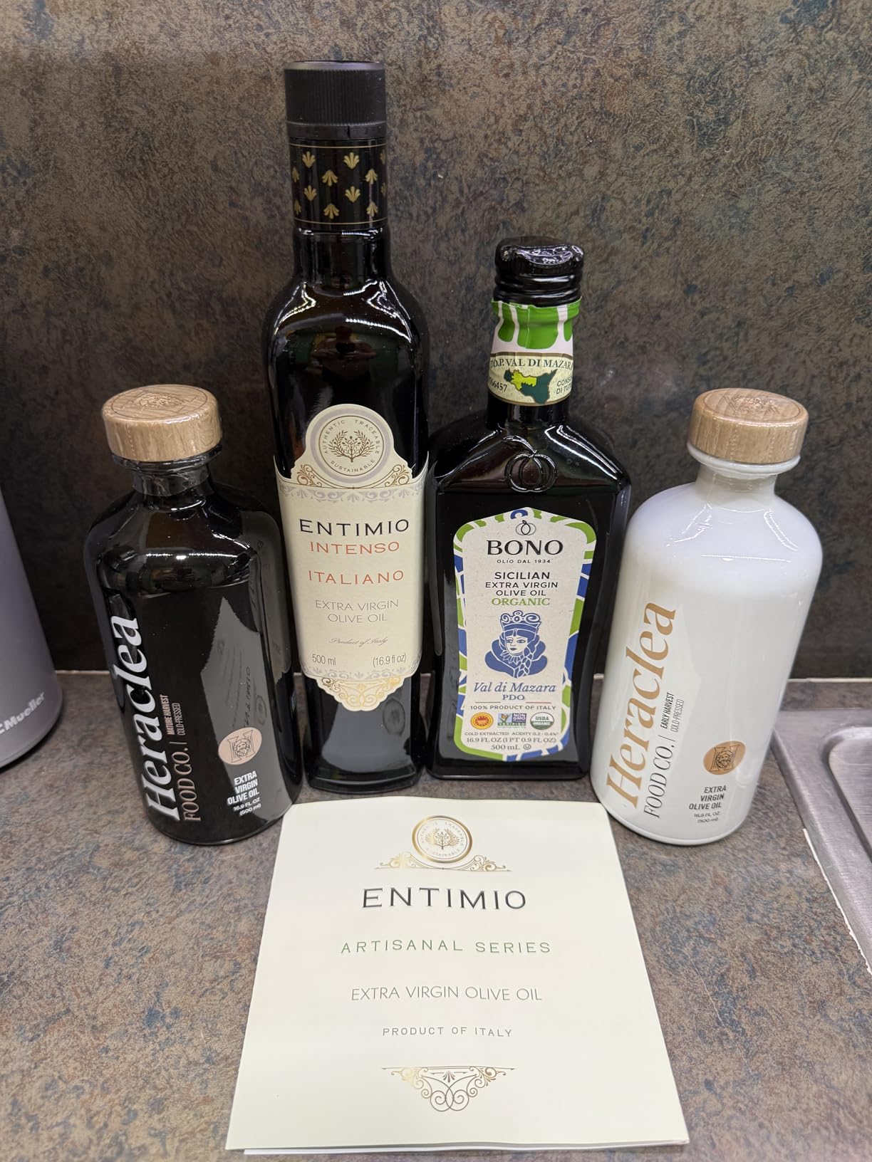 Entimio Collection Organic Italian Extra Virgin Olive Oil Gift Set from Italy, 600+ to 1,000+ mg/kg High in Polyphenols, 2026 Gold Winner, Early Harvest evoo, Cold Extracted, Lab Tested - 3 x 8.5 fl oz customer photo 2