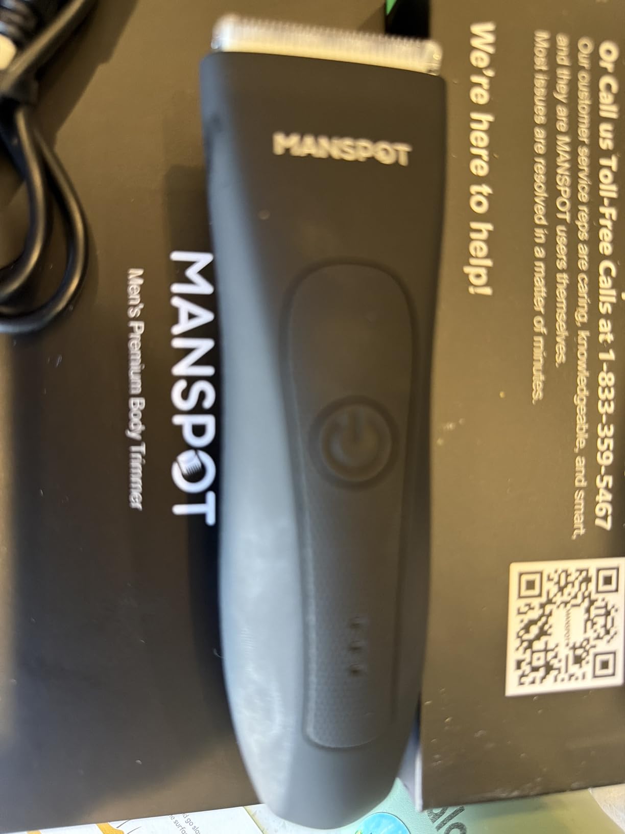 MANSPOT Manscape Groin & Body Hair Trimmer for Men, Electric Ball Pubic Trimmer Shaver, Manscape Kit with 4 Guard, Replaceable Ceramic Blade Heads, Waterproof Wet/Dry Shaver, 90 Minutes Shaving customer photo 2