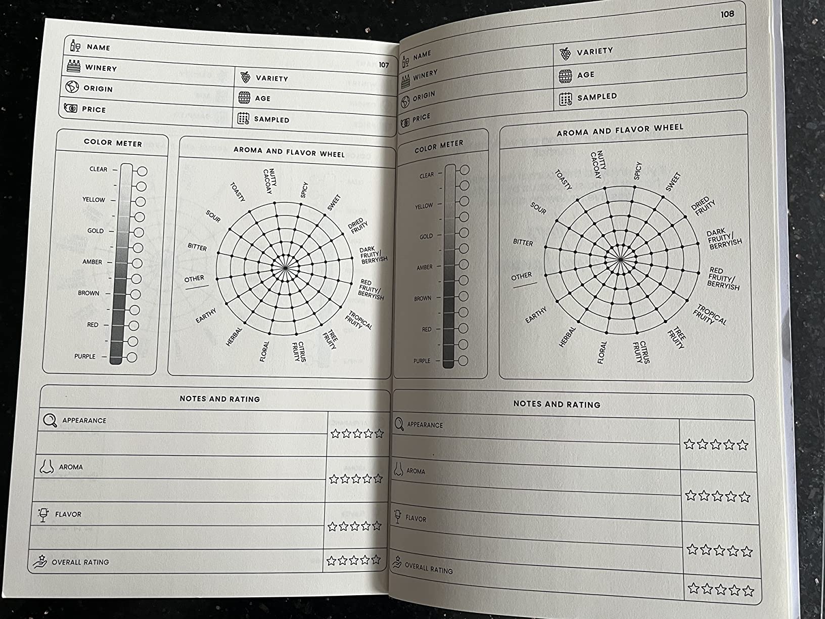 Wine Tasting Journal: Notebook For Wine Tasting Notes & Impressions For Wine Lovers | Wine Label Design | Teal customer photo 2