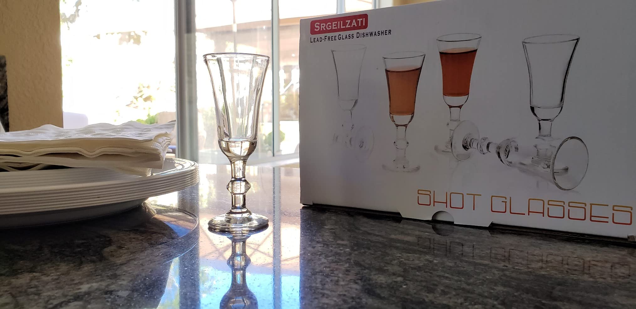 Cordial Glasses Shot Glasses with Stem, Limoncello | Port 1.0 oz (Set of 6) customer photo 2