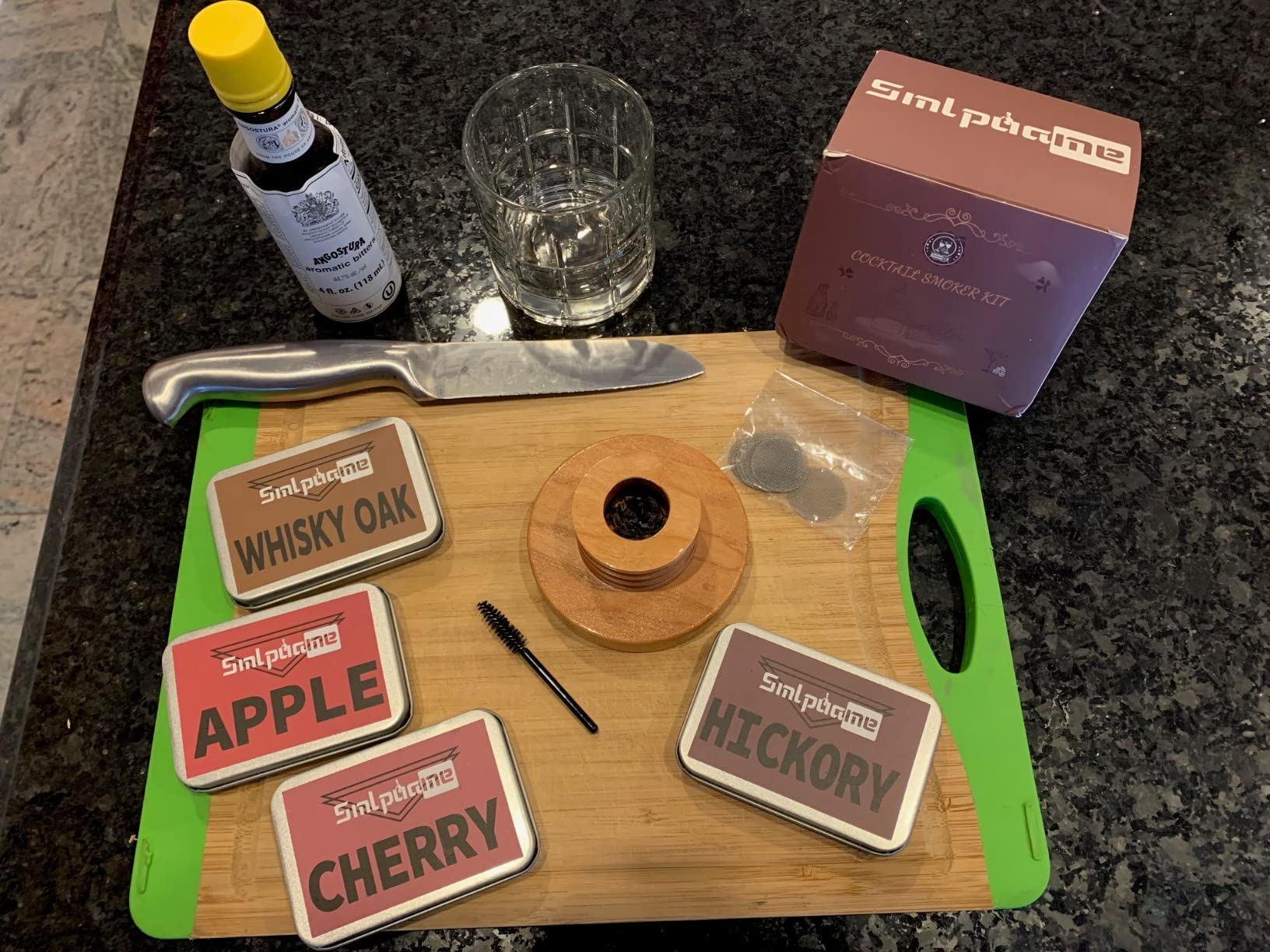 Cocktail Smoker Kit, Old Fashioned Smoker Kit for Bourbon Whiskey Drink, Smoker Infuser Kit with 4 Flavors Wood Chips, Birthday for Husband, Men, Dad customer photo 1