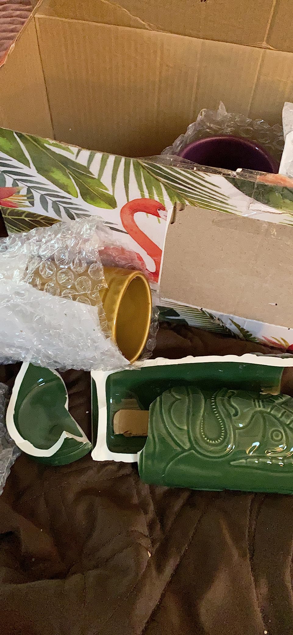 Cedilis 4 Pack Ceramic Tiki Mug, 10oz Tiki Drinking Cups, Exotic Zombie Cocktail Glasses, Tumblers Mai Tai glass, Tiki Bar Professional Hawaiian Halloween Party Barware customer photo 1