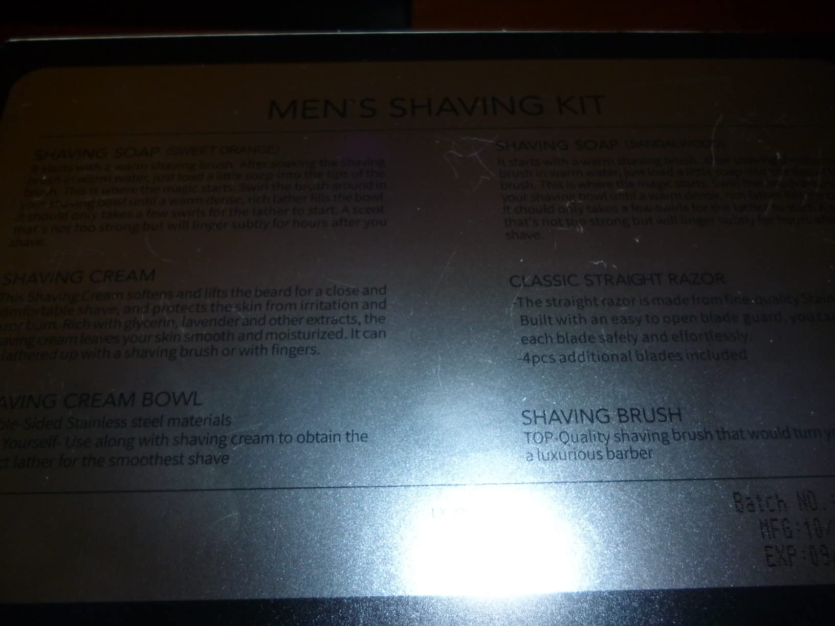 Straight Razor Shaving Kit for Men - 2 Packs Shaving Soap, Straight Edge Razor, Shaving Cream, Brush & Bowl - Unique Gifts Set for Men, Him, Dad - Stocking Stuffers, Father's Day (Sweat Orange) customer photo 2