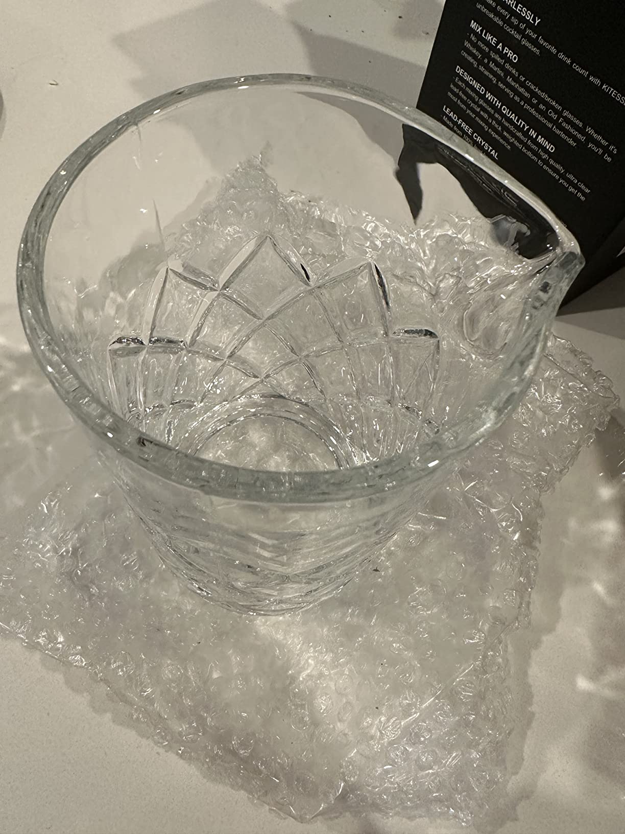 KITESSENSU Bar Mixing Glass, Seamless Pitcher for Stirred Cocktails with Weighted Bottom, Old Fashioned Bartender Accessory and Tool - 18oz 530ml customer photo 2
