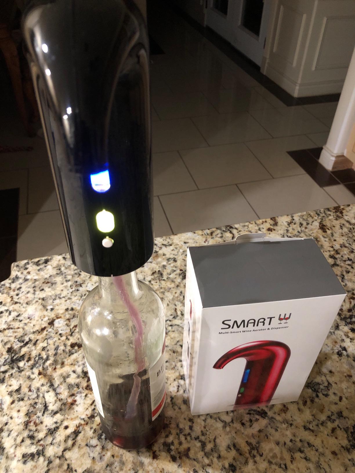 Electric Wine Aerator & Dispenser - One-Touch Automatic Wine Pourer with Decanter Function, Enhances Red & White Wine Flavor, Portable with Retractable Tube, USB-C Rechargeable, Mothers Day Gift customer photo 1