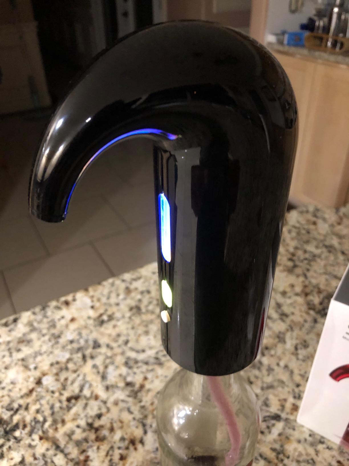 Electric Wine Aerator & Dispenser - One-Touch Automatic Wine Pourer with Decanter Function, Enhances Red & White Wine Flavor, Portable with Retractable Tube, USB-C Rechargeable, Mothers Day Gift customer photo 2