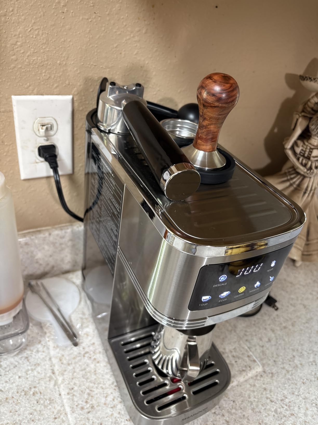 Y-Step 22 PCS Coffee Tamper Set, Espresso Accessories Kit Barista Kit, with Espresso Tamper 51mm, Frothing Pitcher, Tamper Mat, Latte Art Pen, Coffee Stirrer, Sandalwood Tamper for Espresso Machine customer photo 1
