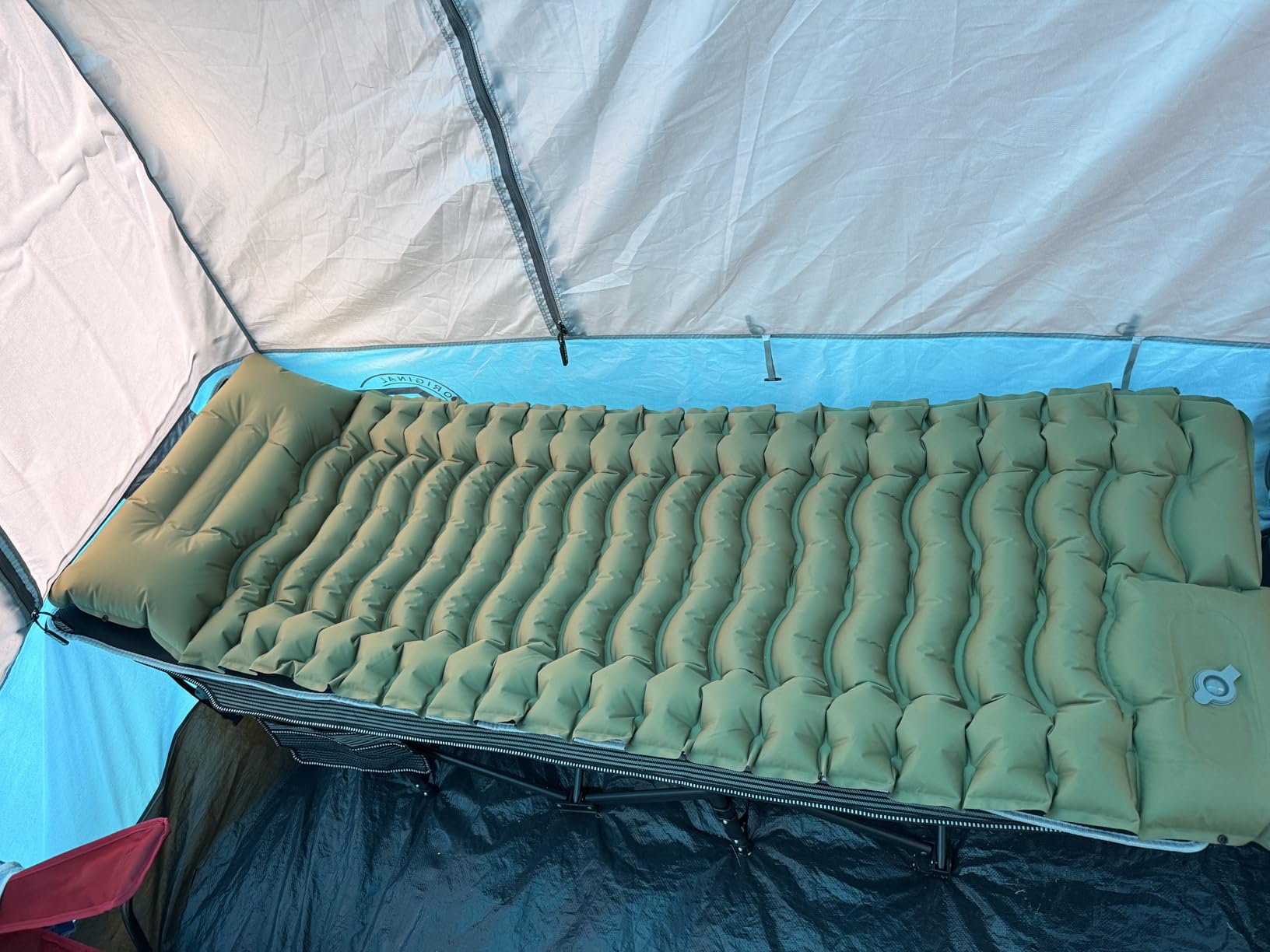 FUN PAC Camping Sleeping Pad, Ultralight Camping Mat with Pillow, Built-in Foot Pump Inflatable Sleeping Pads Compact for Camping Backpacking Hiking Traveling Tent customer photo 1