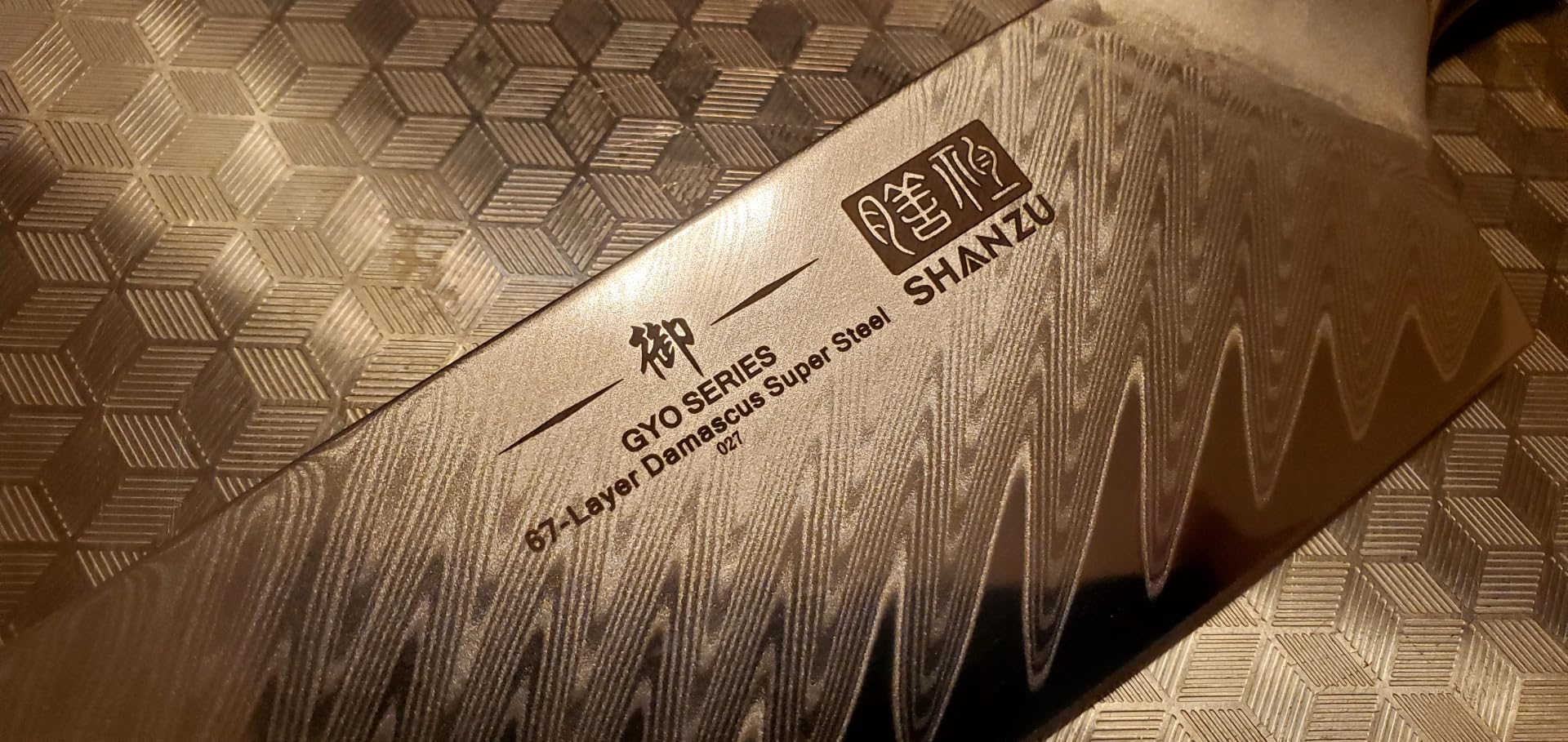 SHAN ZU Damascus Kitchen Knife Set, 7-Piece Professional Knife Sets for Chefs, Japanese 10Cr15CoMoV Super Steel With G10 Handle Knife Block Set, GYO Series customer photo 2