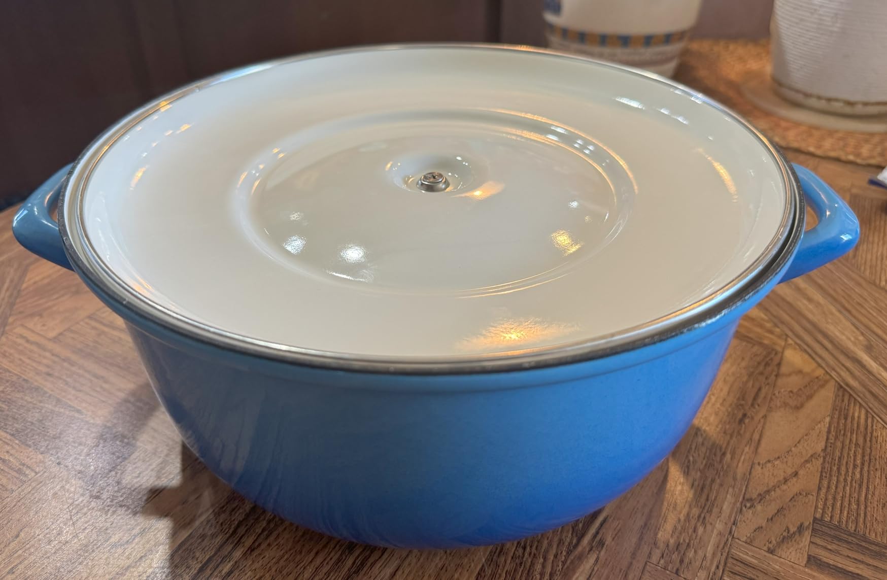 Merten & Storck 7QT Round Dutch Oven Casserole Pot with Lid, European Crafted Enameled Iron Stockpot, Induction & All Cooktops, Braising, Stews, Roasting, Slow Cooking, Sourdough, Cobalt Blue customer photo 1