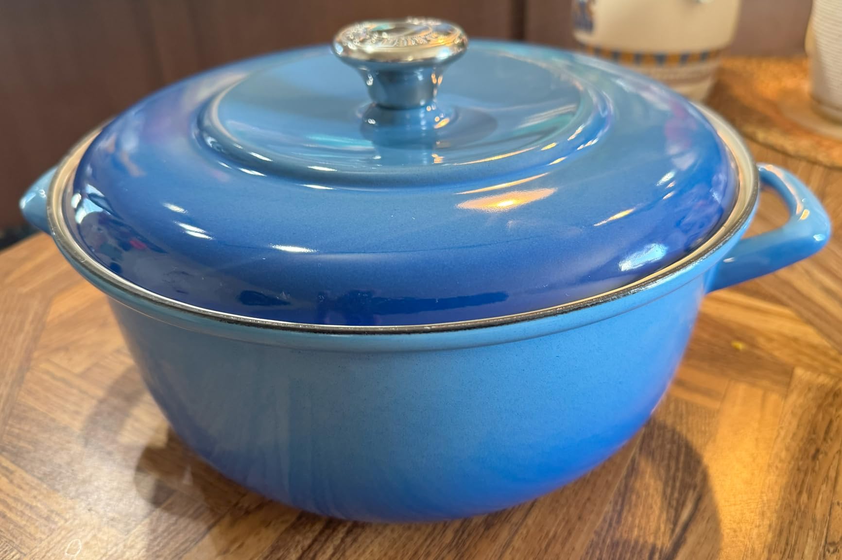 Merten & Storck 7QT Round Dutch Oven Casserole Pot with Lid, European Crafted Enameled Iron Stockpot, Induction & All Cooktops, Braising, Stews, Roasting, Slow Cooking, Sourdough, Cobalt Blue customer photo 2