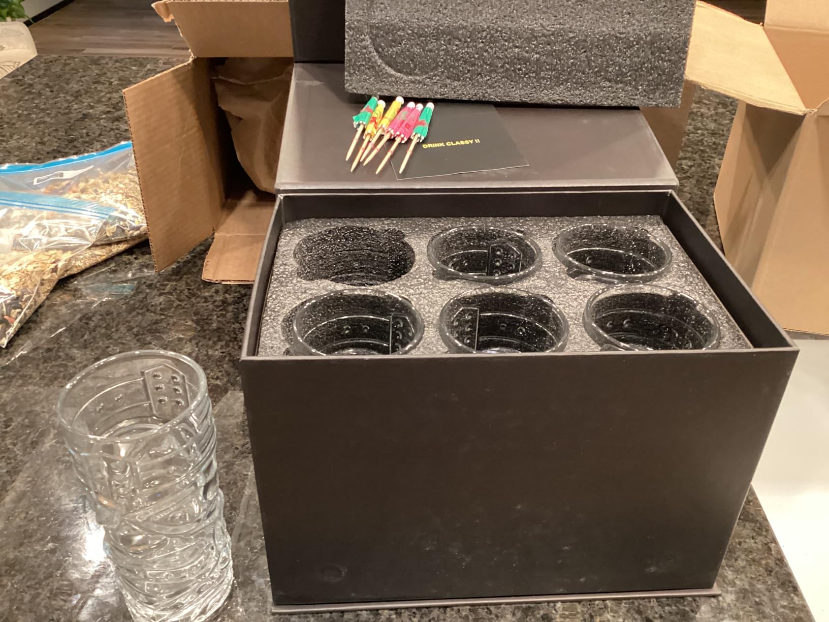 LEMONSODA Clear Tropical Tiki Glasses, Set of 6-15oz - Perfect for Exotic Cocktails, Lemonade, Ice Tea, Mixed Drinks- Rum, Mai Tai, Pina Colada, Punch, Bar Drinkware - Housewarming Gifts customer photo 1