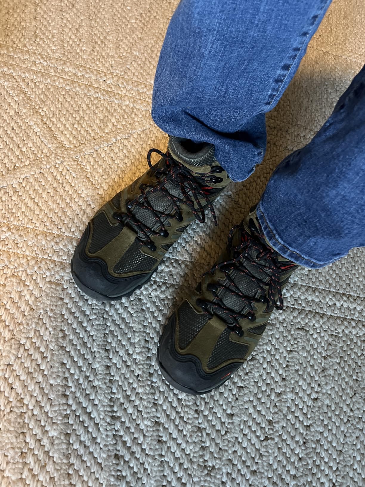 NORTIV 8 Men's Ankle High Waterproof Hiking Boots Outdoor Lightweight Shoes Trekking Trails Armadillo customer photo 2