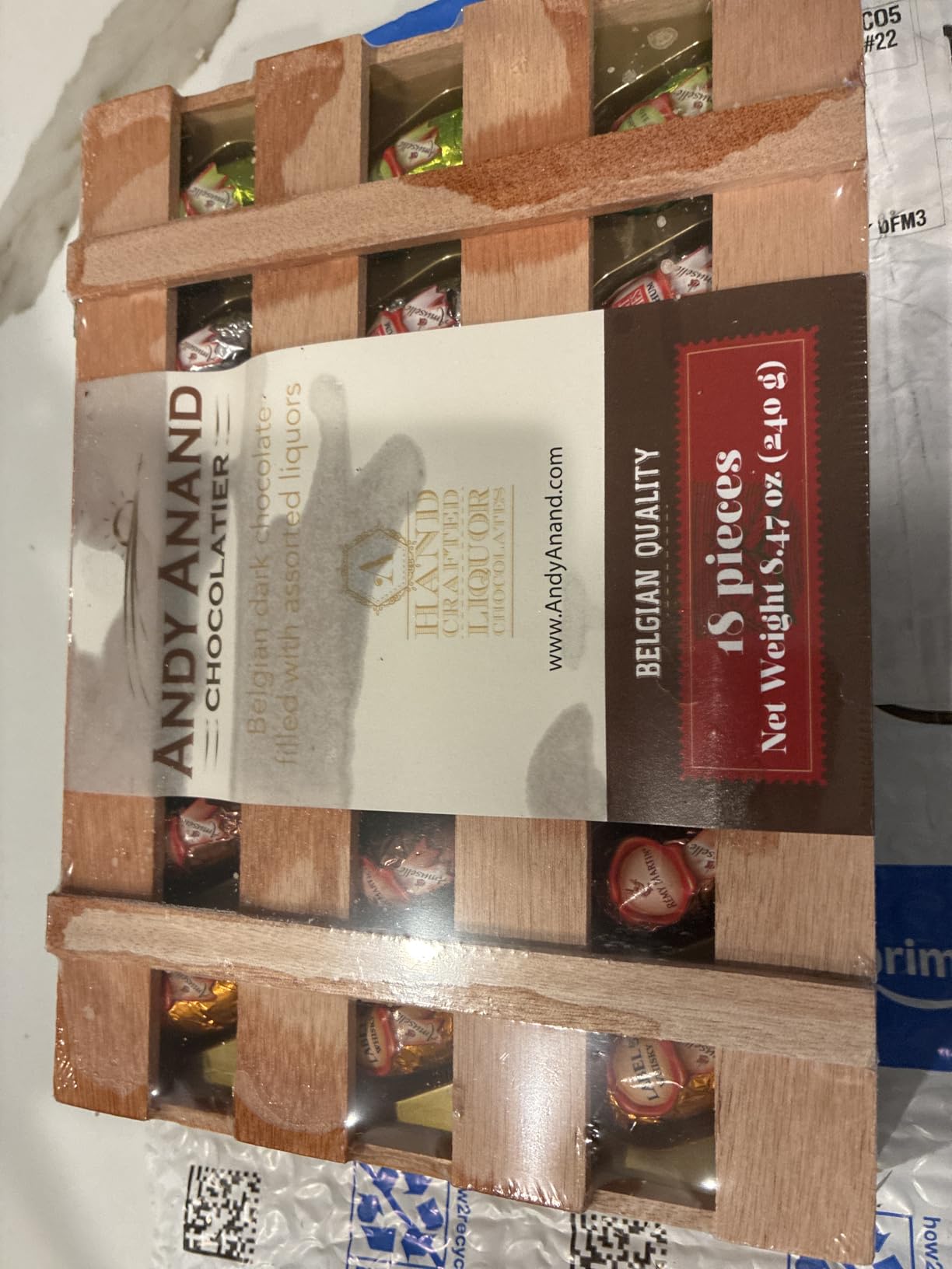 ANDY ANAND CHOCOLATIER European Dark Chocolate Bottles Filled With 18 Top-Shelf Liqueur Flavored, Pack of 1 customer photo 2