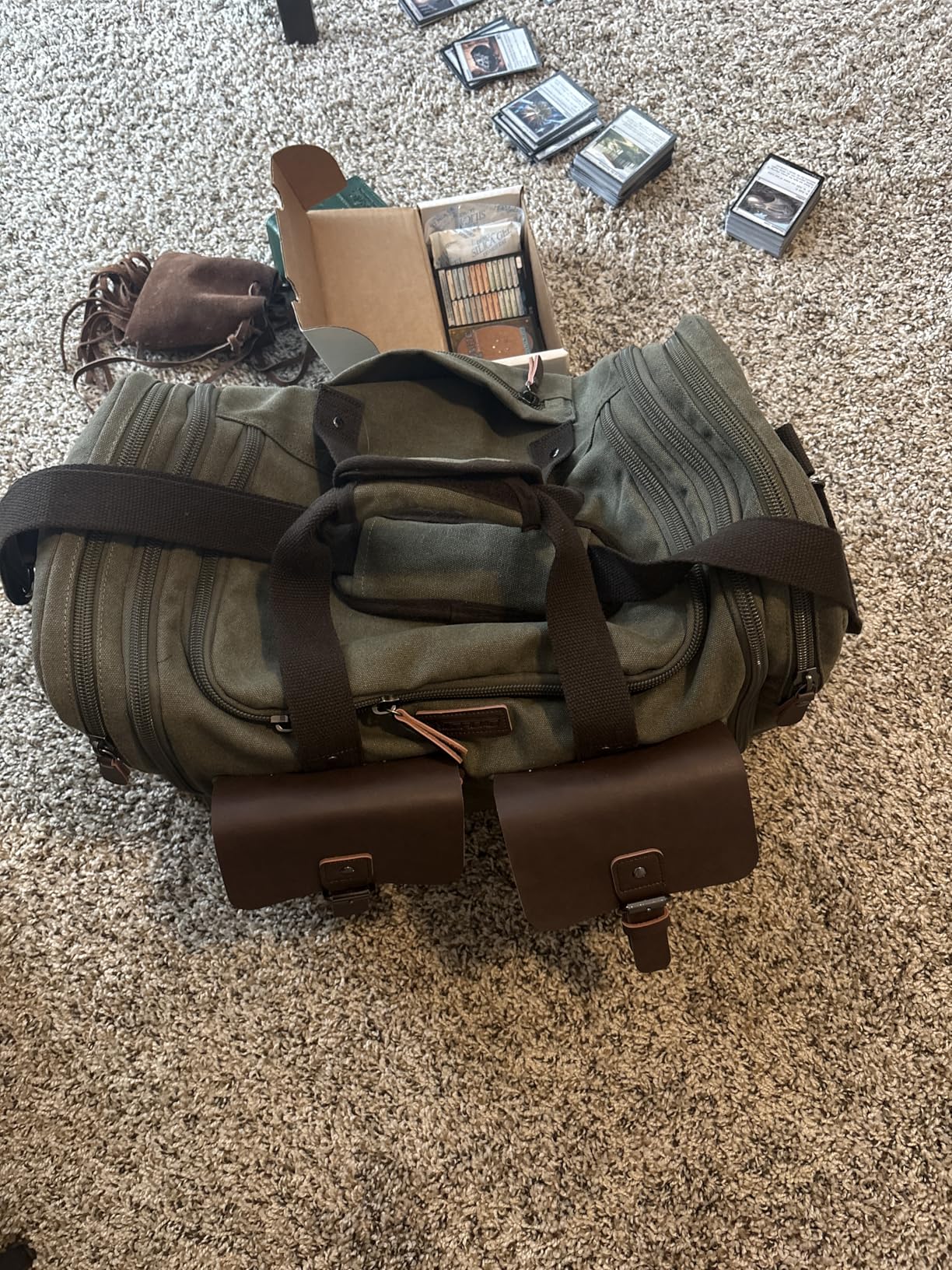Waxed Canvas Duffle Bag - 50L Waterproof Weekender Overnight Travel Bag customer photo 2