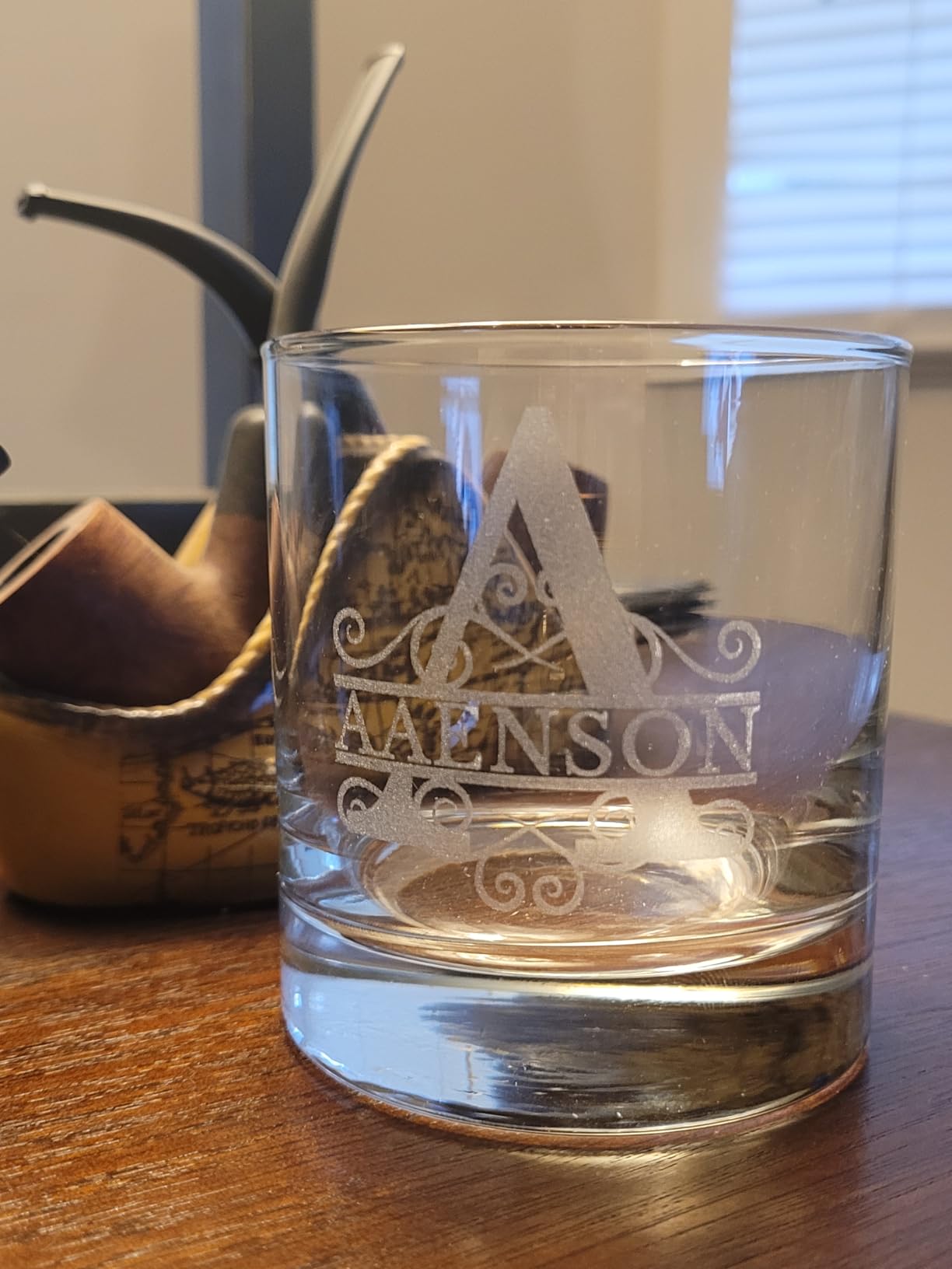 On The Rox Personalized Whiskey Glasses Set of 2 - Engraved Monogram Bourbon Scotch Groomsmen Dad Gift for Men customer photo 1