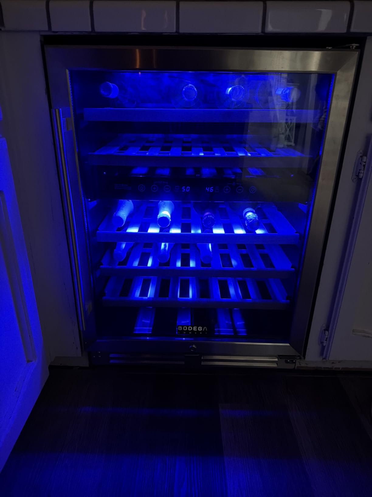 BODEGA 24 Inch Wine Cooler, 154 Bottle Large Refrigerator, Tall Freestanding Wine Fridge with Intelligent Temperature Memory & Humidity Control, Upgraded Quiet Compressor for Bedroom, Bar and Kitchen customer photo 1