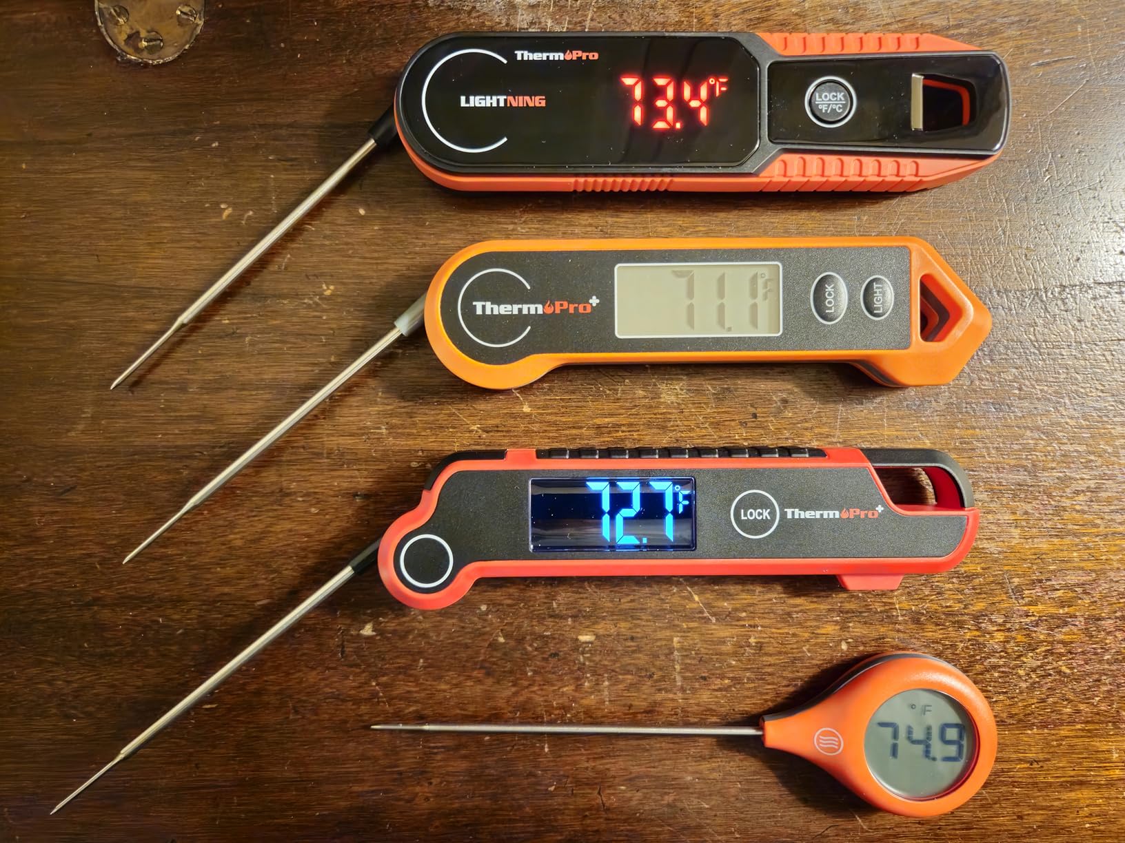 ThermoPro Lightning 1 Sec Instant Read Meat Thermometer, Kitchen Food Thermometer with 180 Rotating Display, IP67 Waterproof Cooking Thermometers for Deep Fry Smoker Grill BBQ customer photo 1