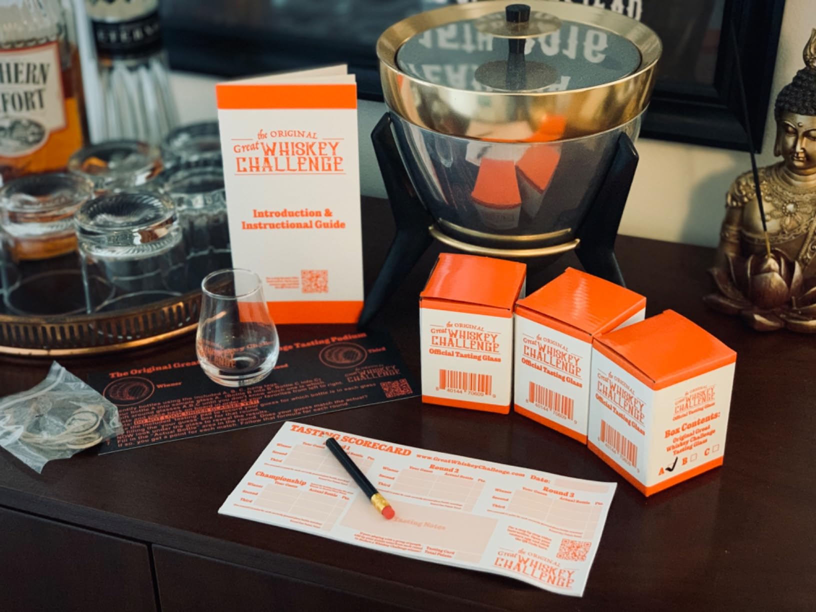 The Original Great Whiskey Challenge Bar Tasting Taste Test Kit - Blind Bourbon Spirits Ultimate Tasting Game - Bourbon Whiskey Vodka Rum Wine Tasting Set customer photo 1