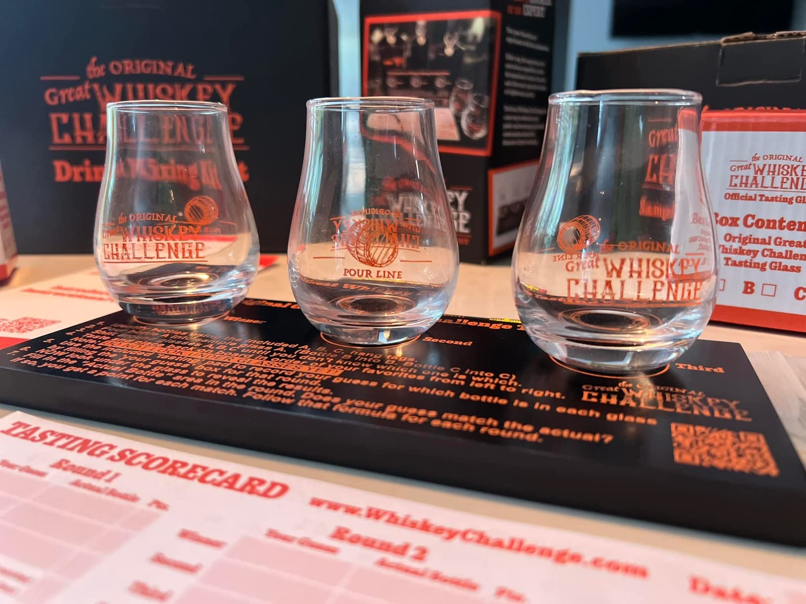 The Original Great Whiskey Challenge Bar Tasting Taste Test Kit - Blind Bourbon Spirits Ultimate Tasting Game - Bourbon Whiskey Vodka Rum Wine Tasting Set customer photo 2