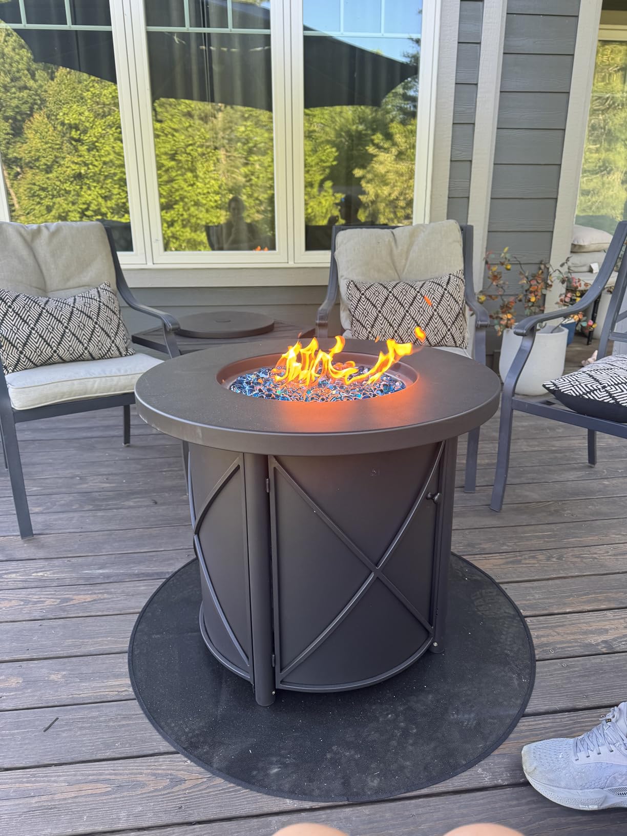 BALI OUTDOORS 50000 BTU Propane Fire Pit for Outdoor, 30 in Fire Pit Table Outdoor, Round Firepits for Outside Backyard, Patio customer photo 1