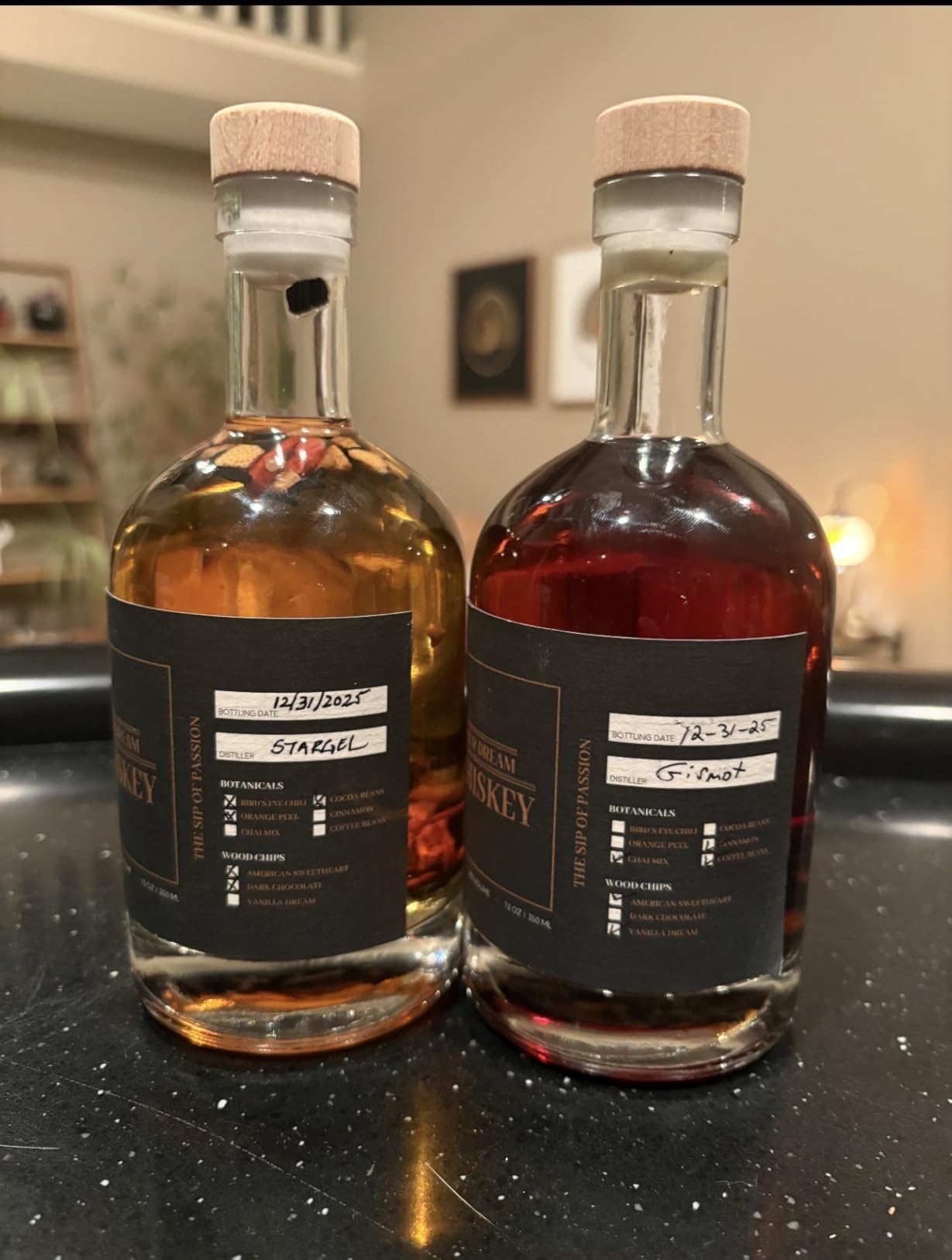 Whiskey Making Kit - DIY Whiskey Gifts For Men Unique - Alcohol Infusion Kit with Bottles, Wood Chips, Botanicals and Stone - Bourbon Birthday Gifts for Men, Dad and Fathers Day - Make Your Own Whisky customer photo 1