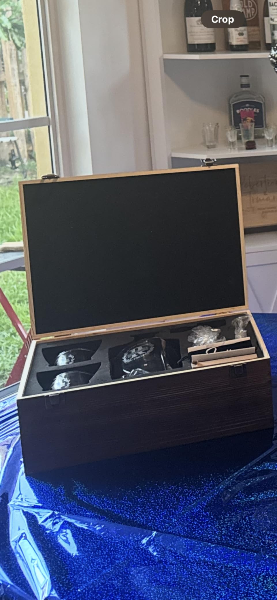Personalized Whiskey Decanter and Stones Set - Customized Gift for Him - Men, Dad, Father - Engraved Twisted Decanter,2 Twisted Glasses, 2 XL Chilling Balls, Coasters, Tongs in Wooden Gift Box customer photo 1