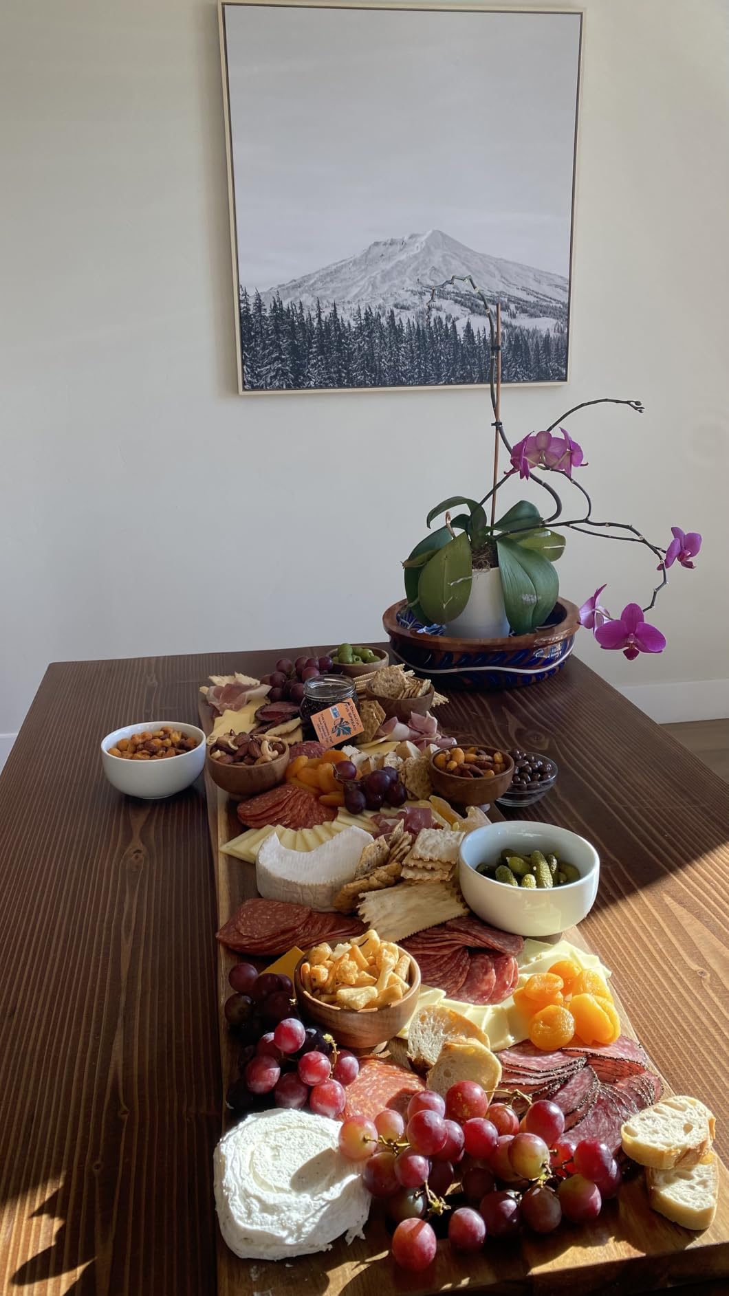 Large Acacia Serving Board with Handles, 36 x 12 Inch Rectangular Charcuterie Platter, Natural Wood Server for Meat, Cheese Board, and Party Appetizers, Extra Long 3ft customer photo 1