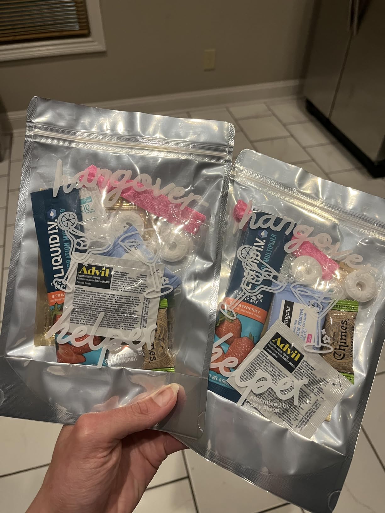 Casey Aileen Hangover Kit (1 Pack) Pre Filled Party Favors, Goodie Bags, Gift for Bachelorette, Wedding, 21st Birthday, Girls Trip and All Celebrations customer photo 2