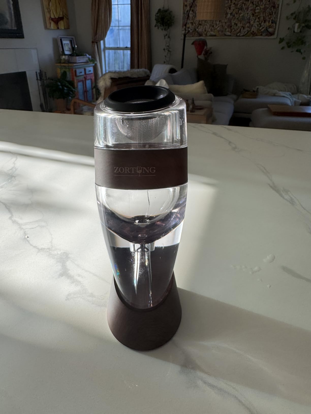 Premium Wine Aerator Pourer - Unique Multi-Stage Aeration Enhance Wine Flavors, Decanter Set Includes Sediment Filter, No-Drip Stand, Travel Pouch customer photo 1