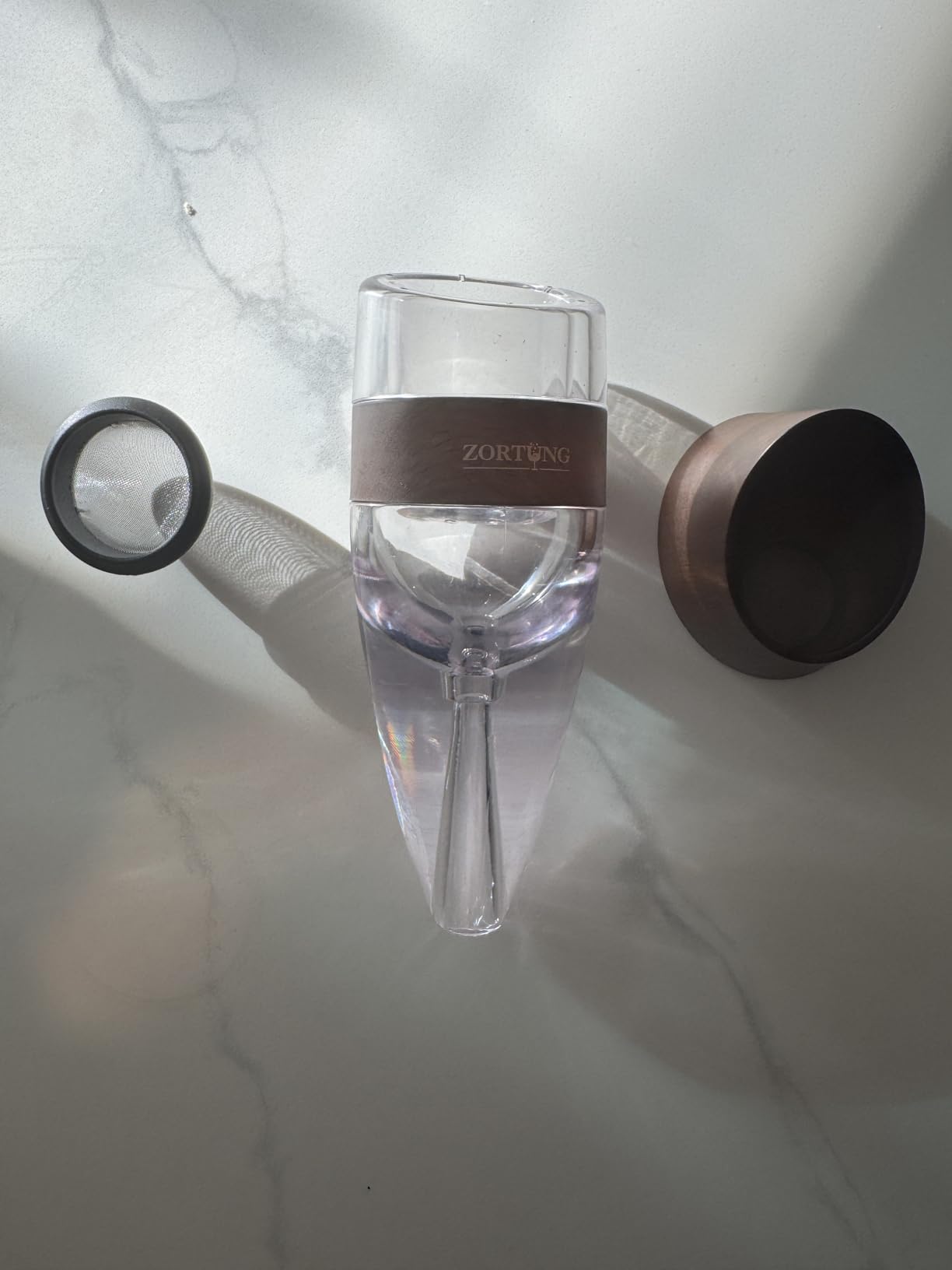 Premium Wine Aerator Pourer - Unique Multi-Stage Aeration Enhance Wine Flavors, Decanter Set Includes Sediment Filter, No-Drip Stand, Travel Pouch customer photo 2